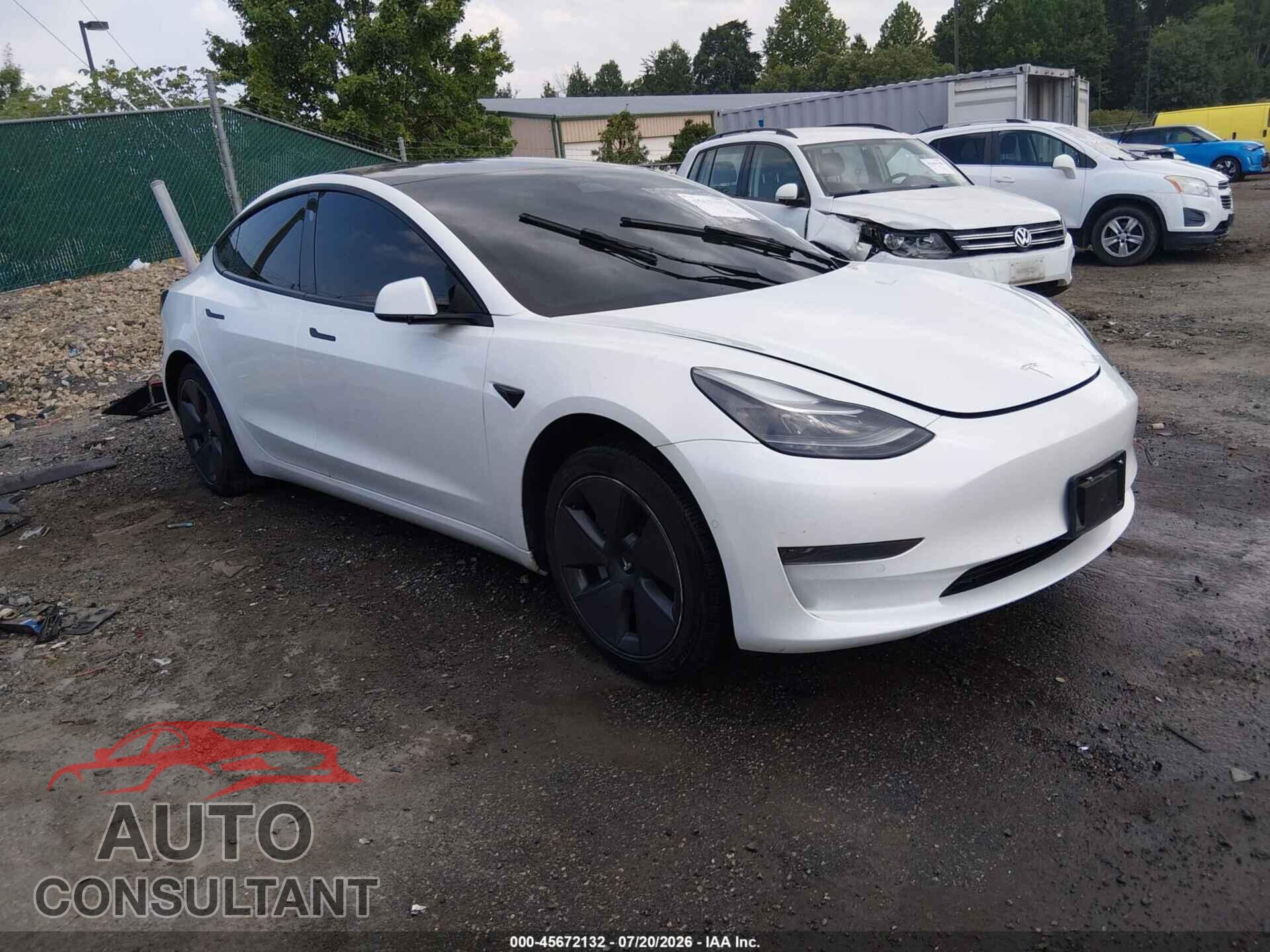 TESLA MODEL 3 2022 - 5YJ3E1EA6NF168269