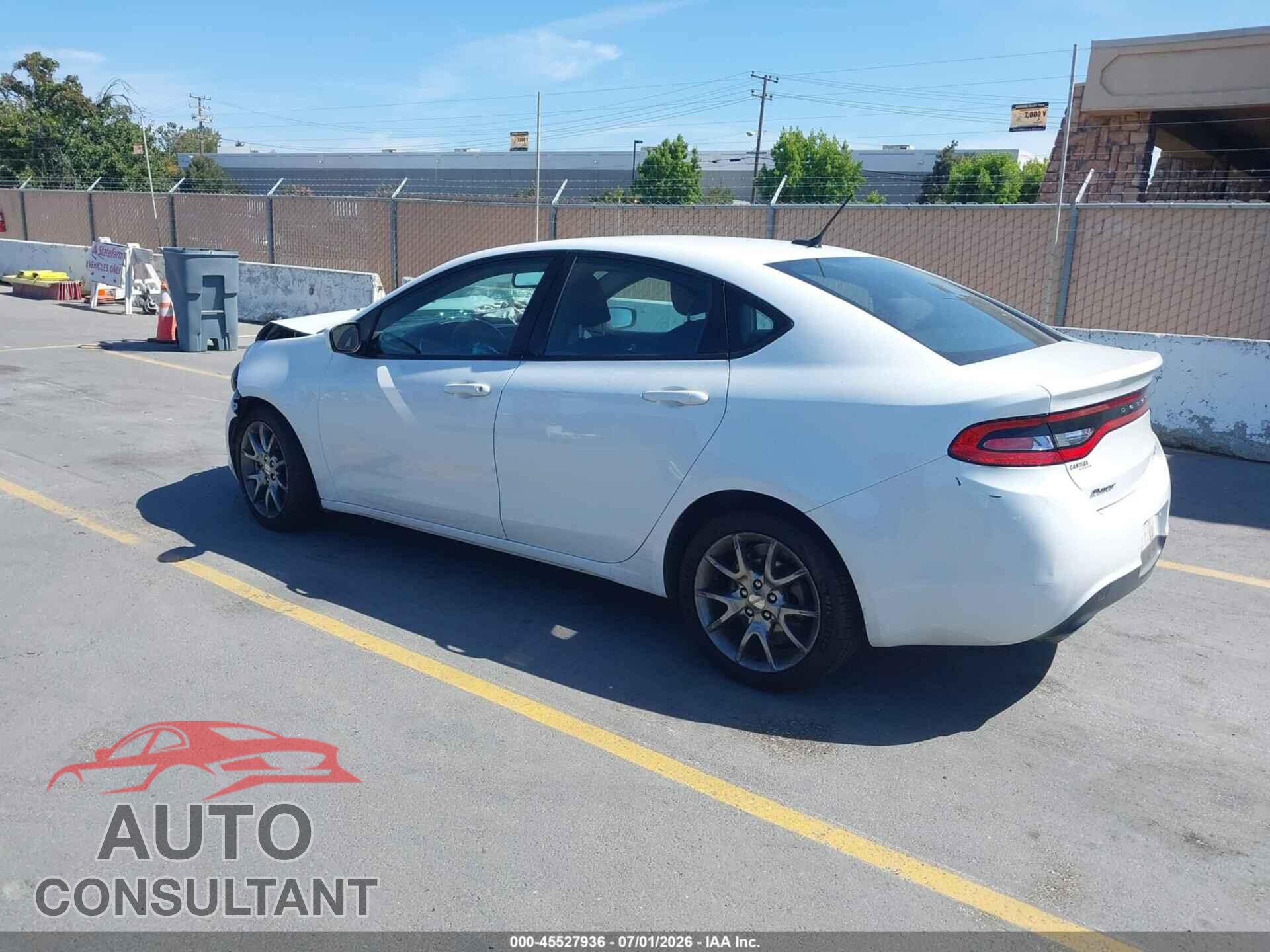DODGE DART 2015 - 1C3CDFBB6FD165608