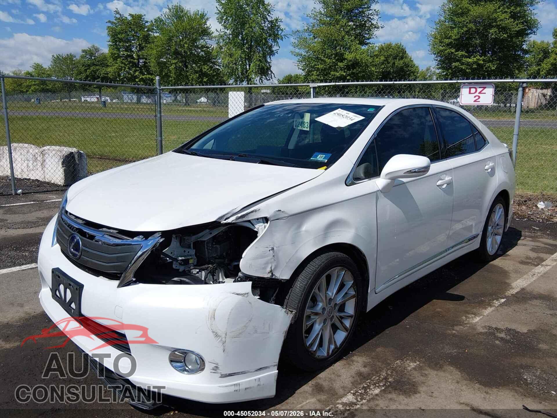 LEXUS HS 250H 2010 - JTHBB1BA2A2020236