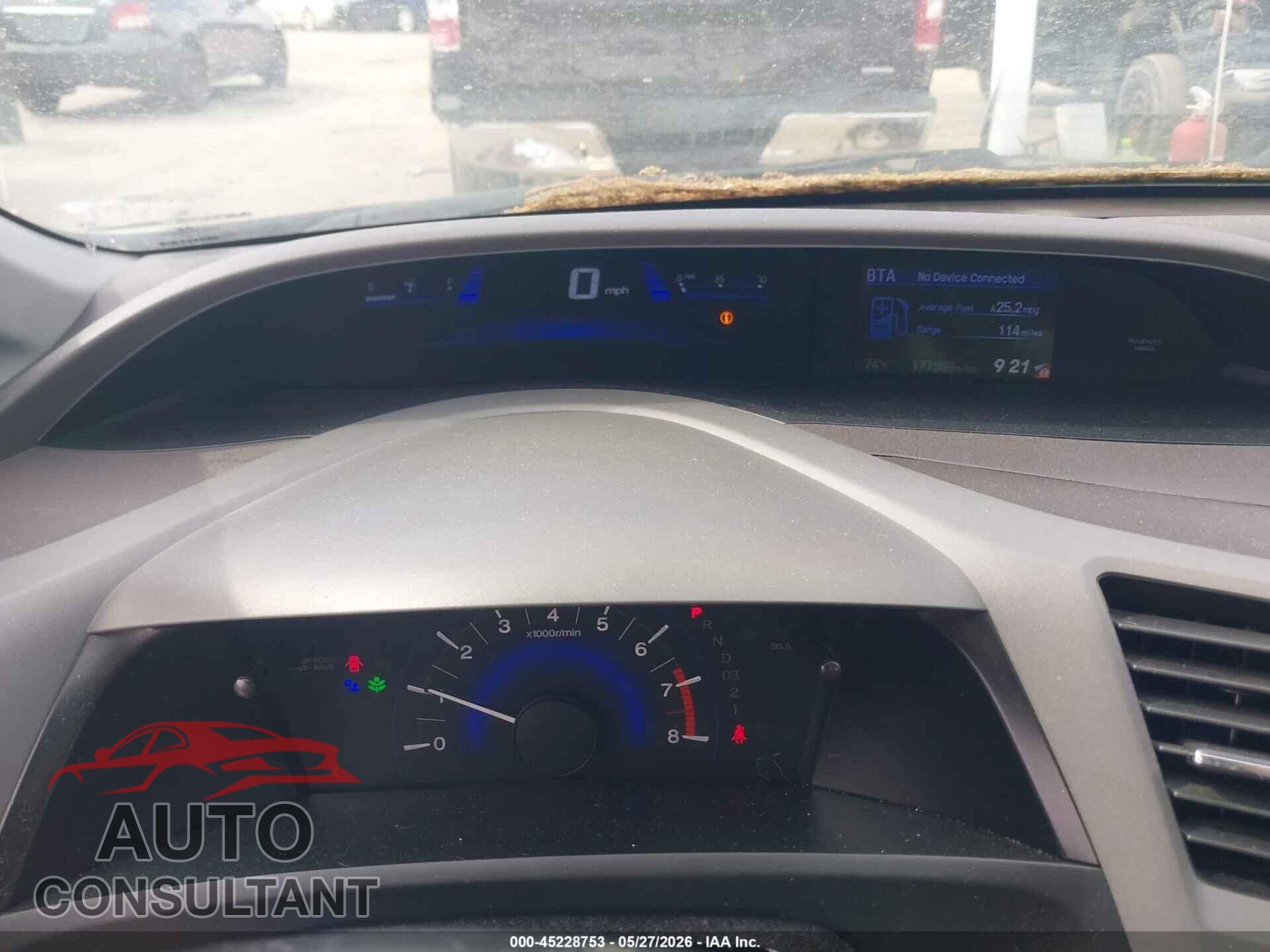 HONDA CIVIC 2012 - 19XFB2F99CE048498