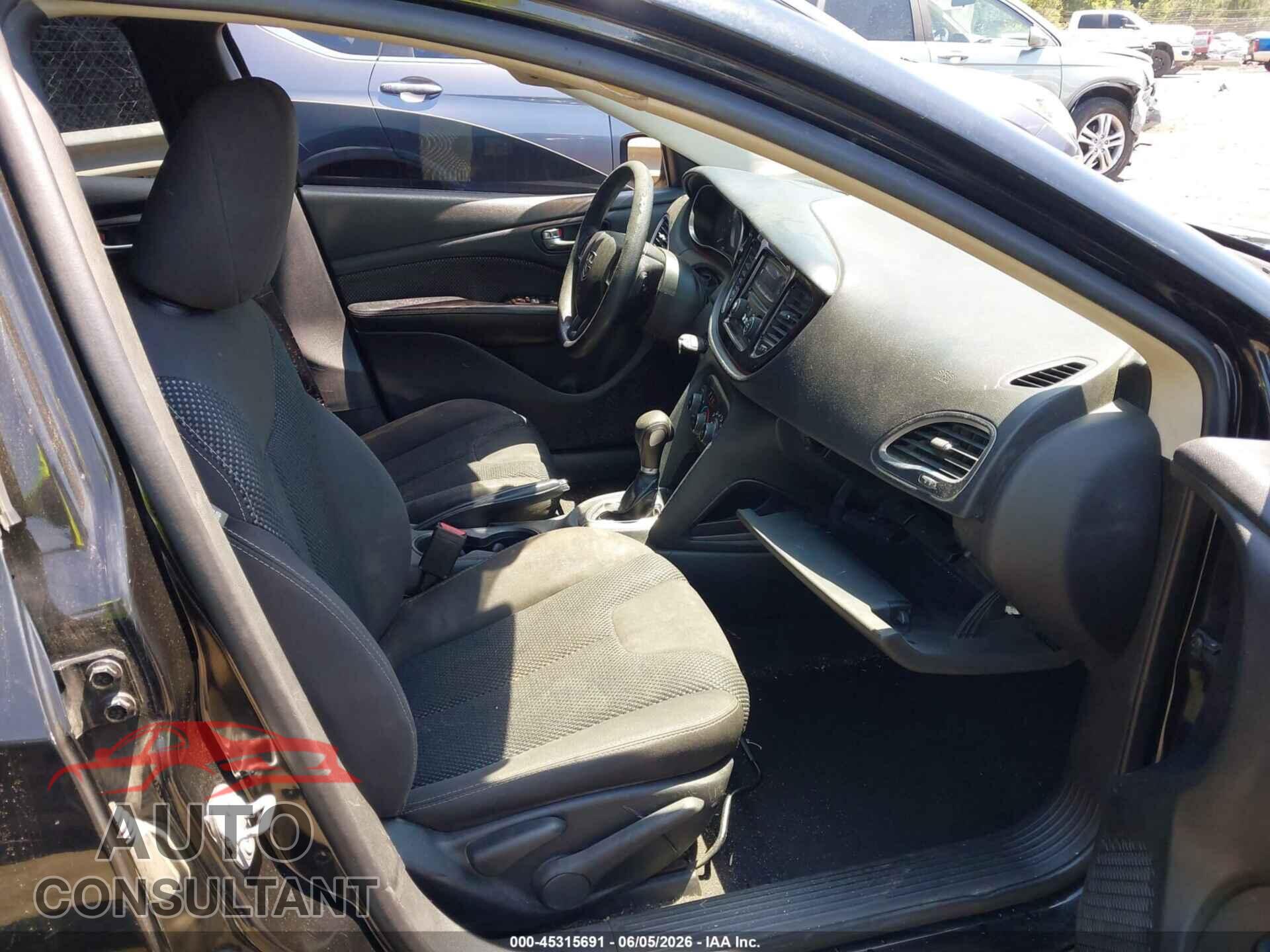 DODGE DART 2015 - 1C3CDFBB4FD308815