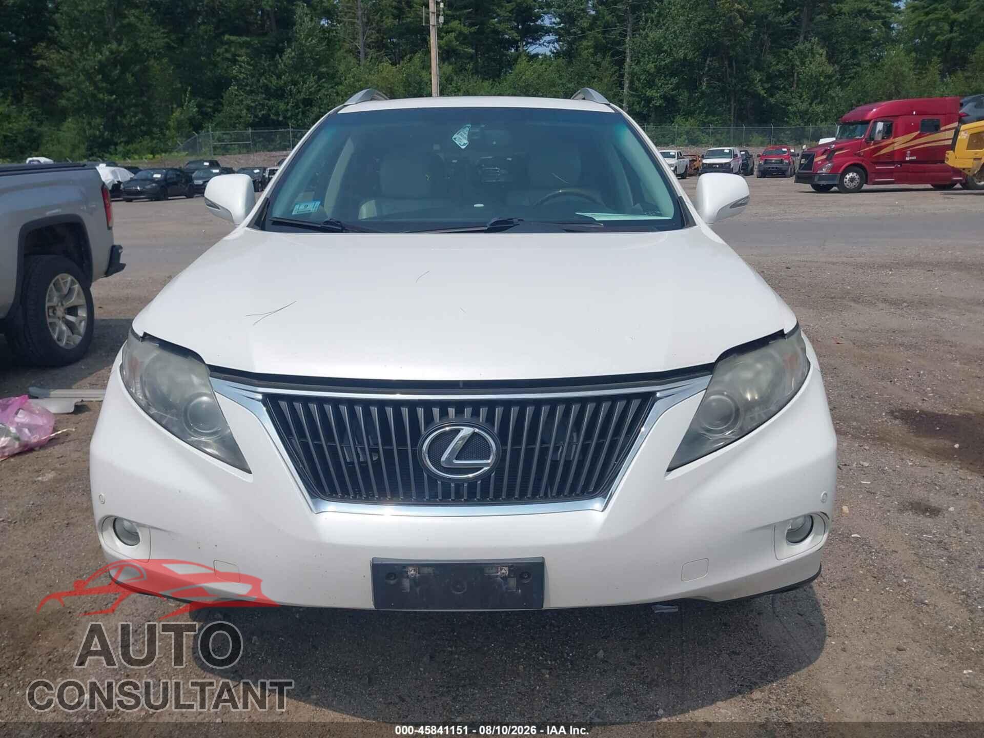 LEXUS RX 350 2012 - 2T2BK1BAXCC133594