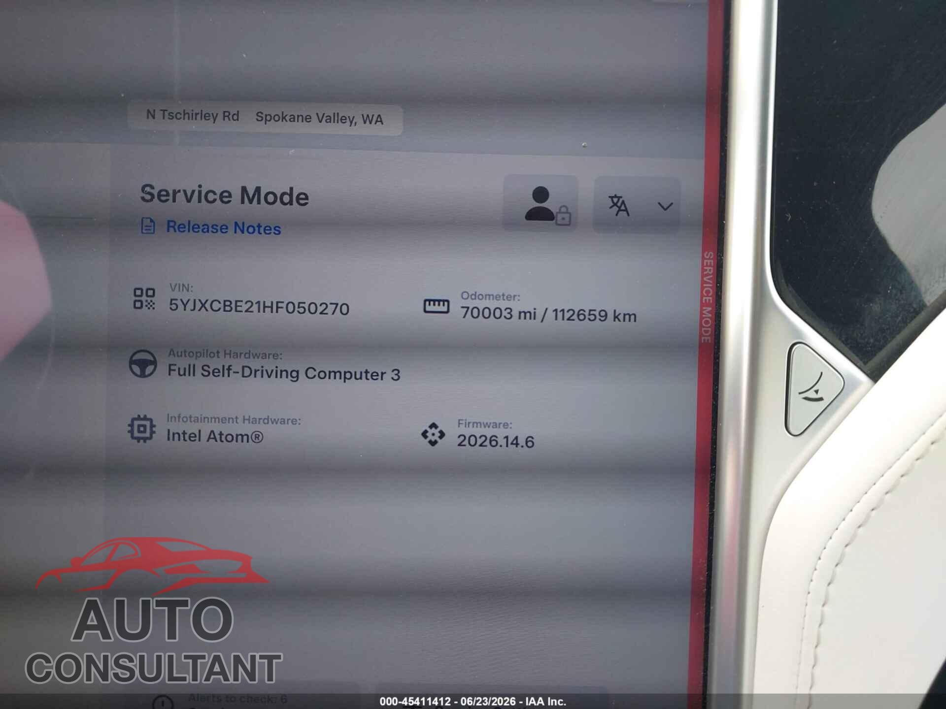 TESLA MODEL X 2017 - 5YJXCBE21HF050270