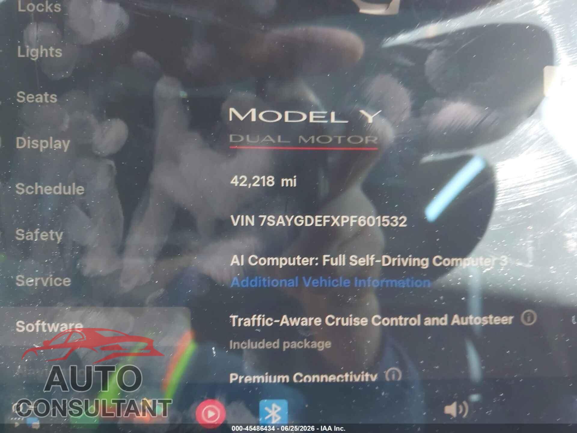 TESLA MODEL Y 2023 - 7SAYGDEFXPF601532