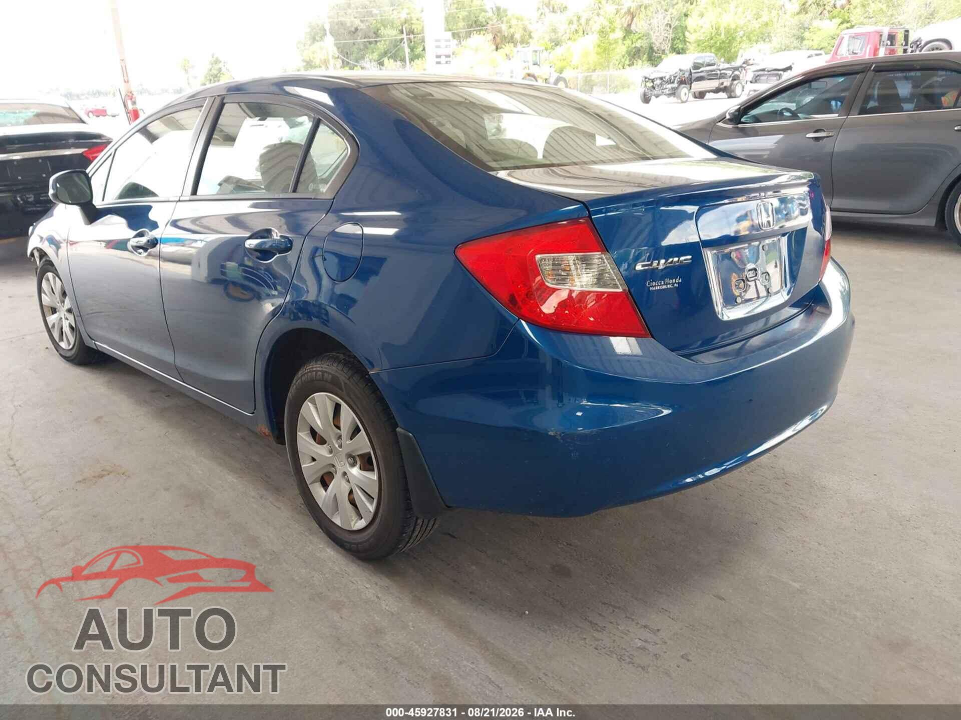 HONDA CIVIC 2012 - 19XFB2F5XCE367356