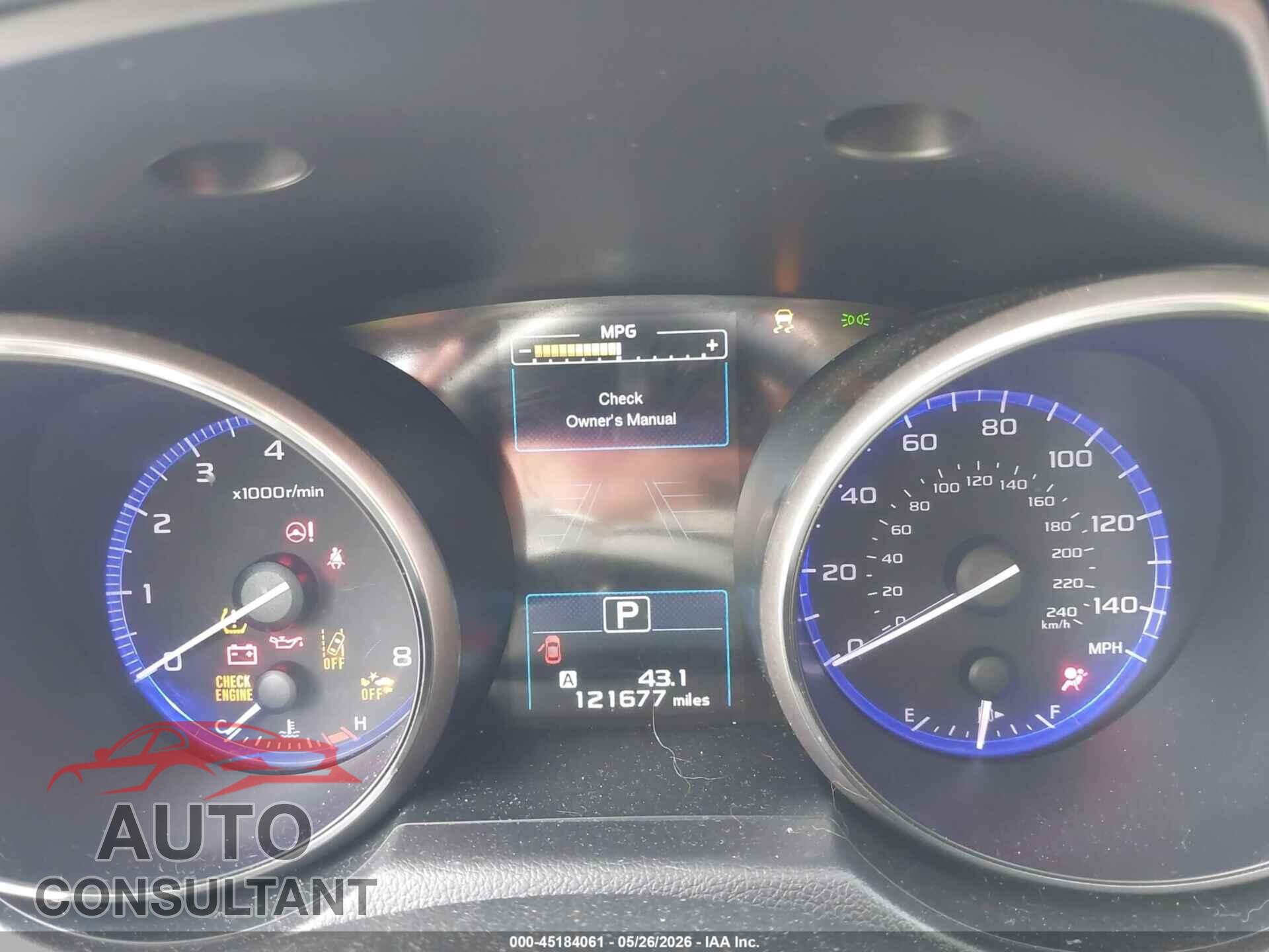 SUBARU OUTBACK 2019 - 4S4BSABC5K3207352