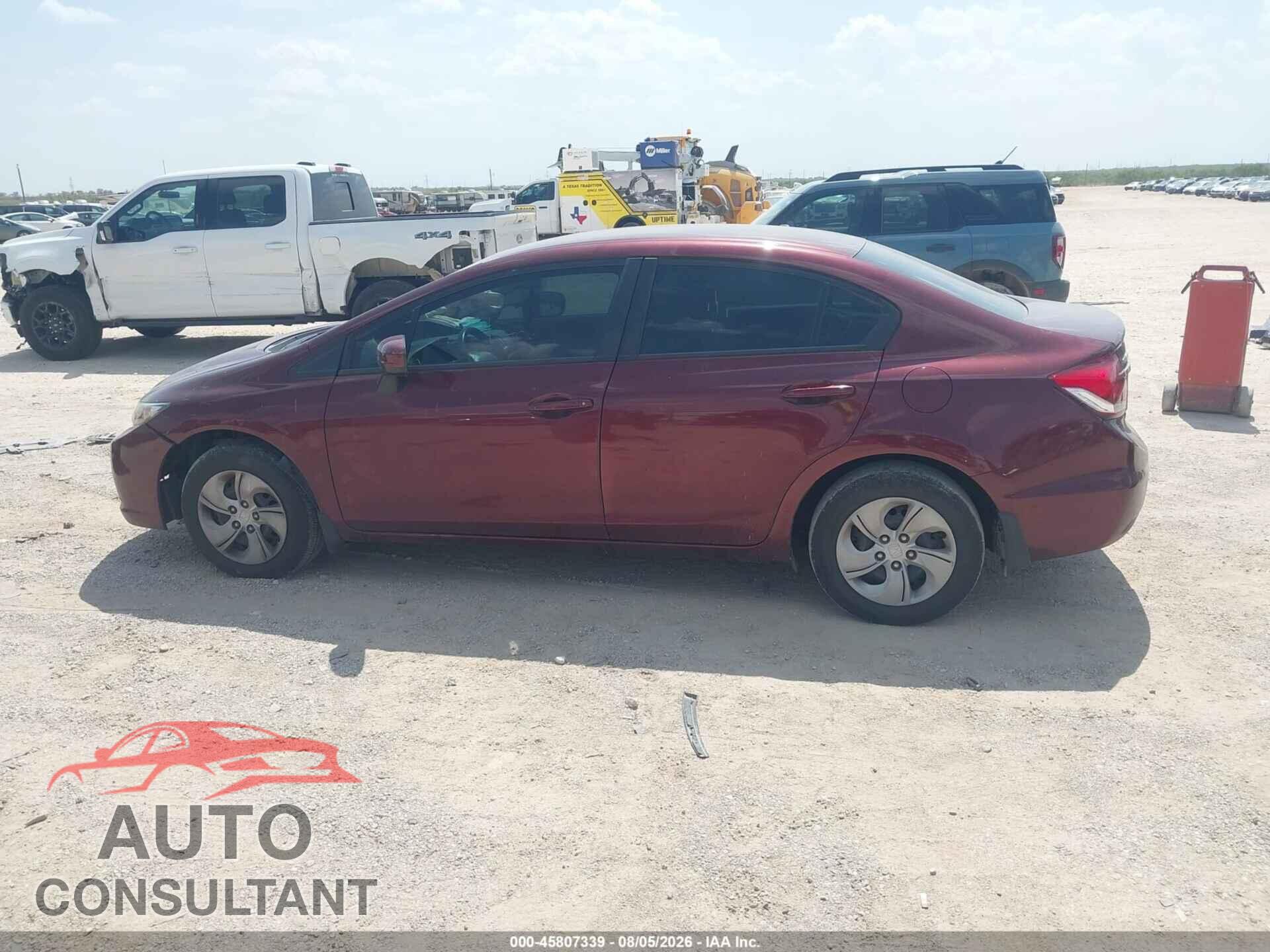 HONDA CIVIC 2014 - 19XFB2F58EE264245
