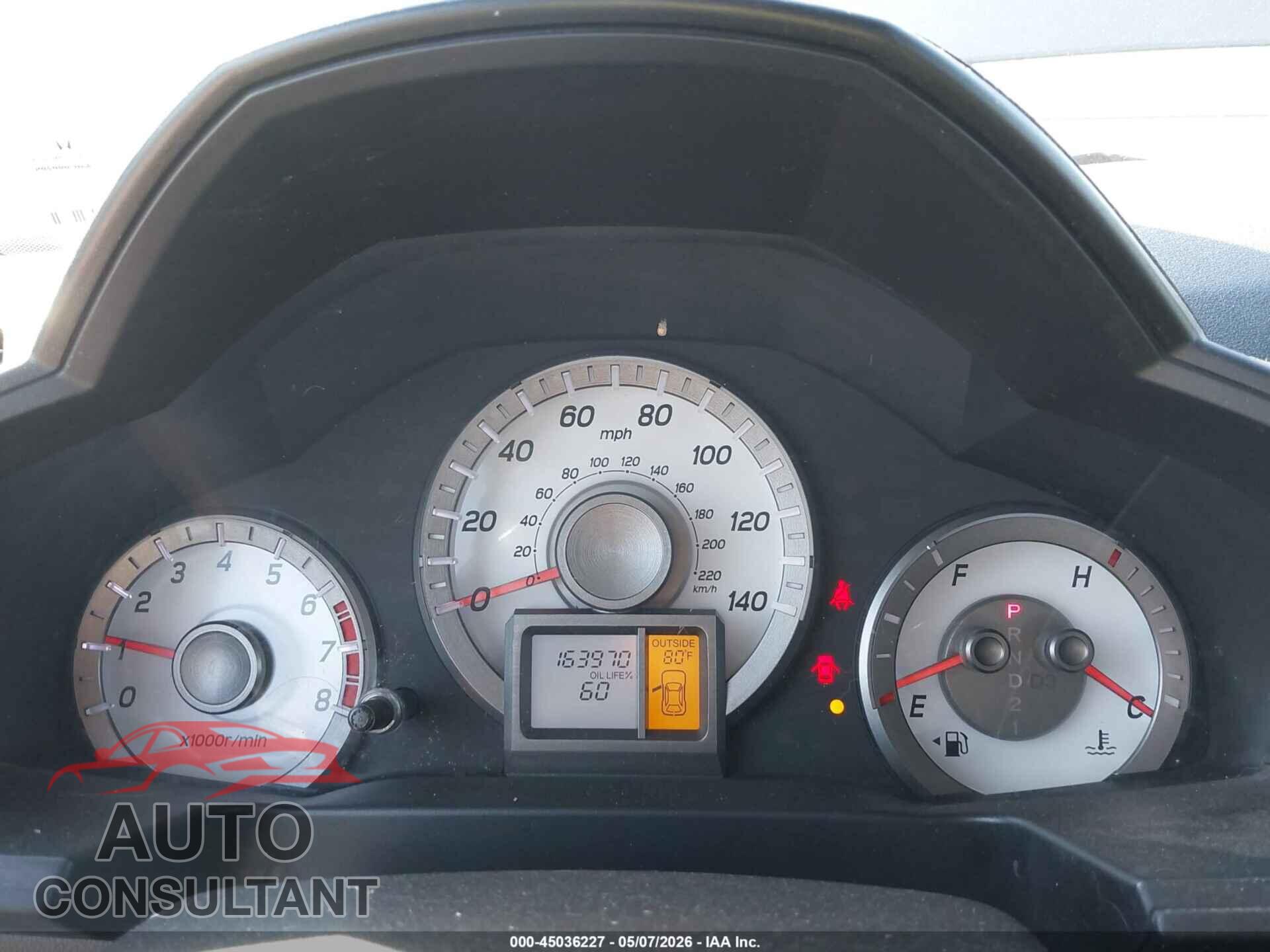 HONDA PILOT 2012 - 5FNYF4H52CB046833