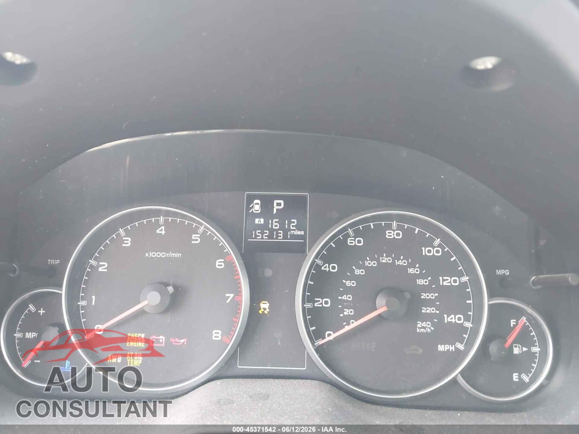 SUBARU OUTBACK 2013 - 4S4BRBAC6D3245212