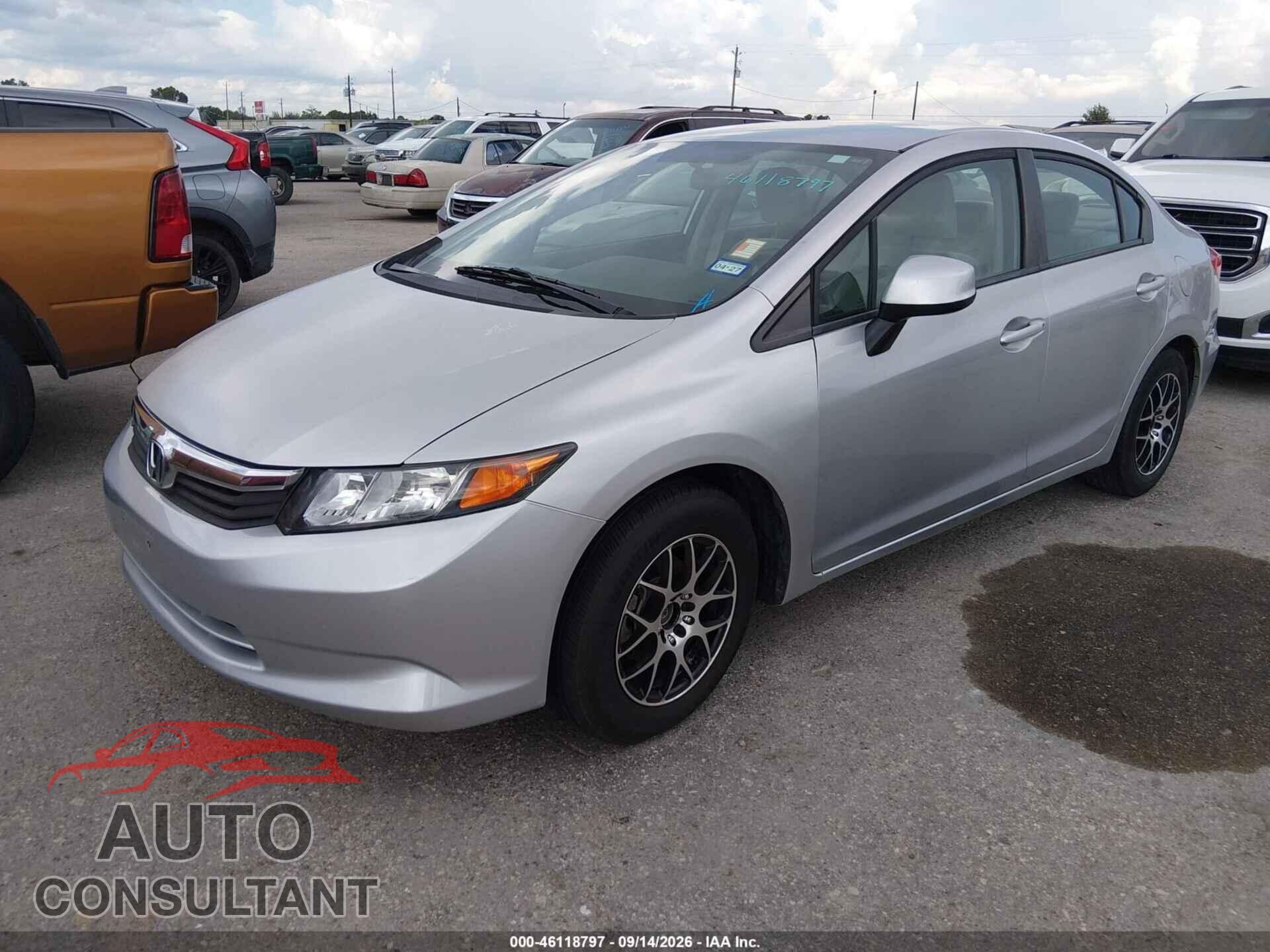 HONDA CIVIC 2012 - 19XFB2F55CE024129