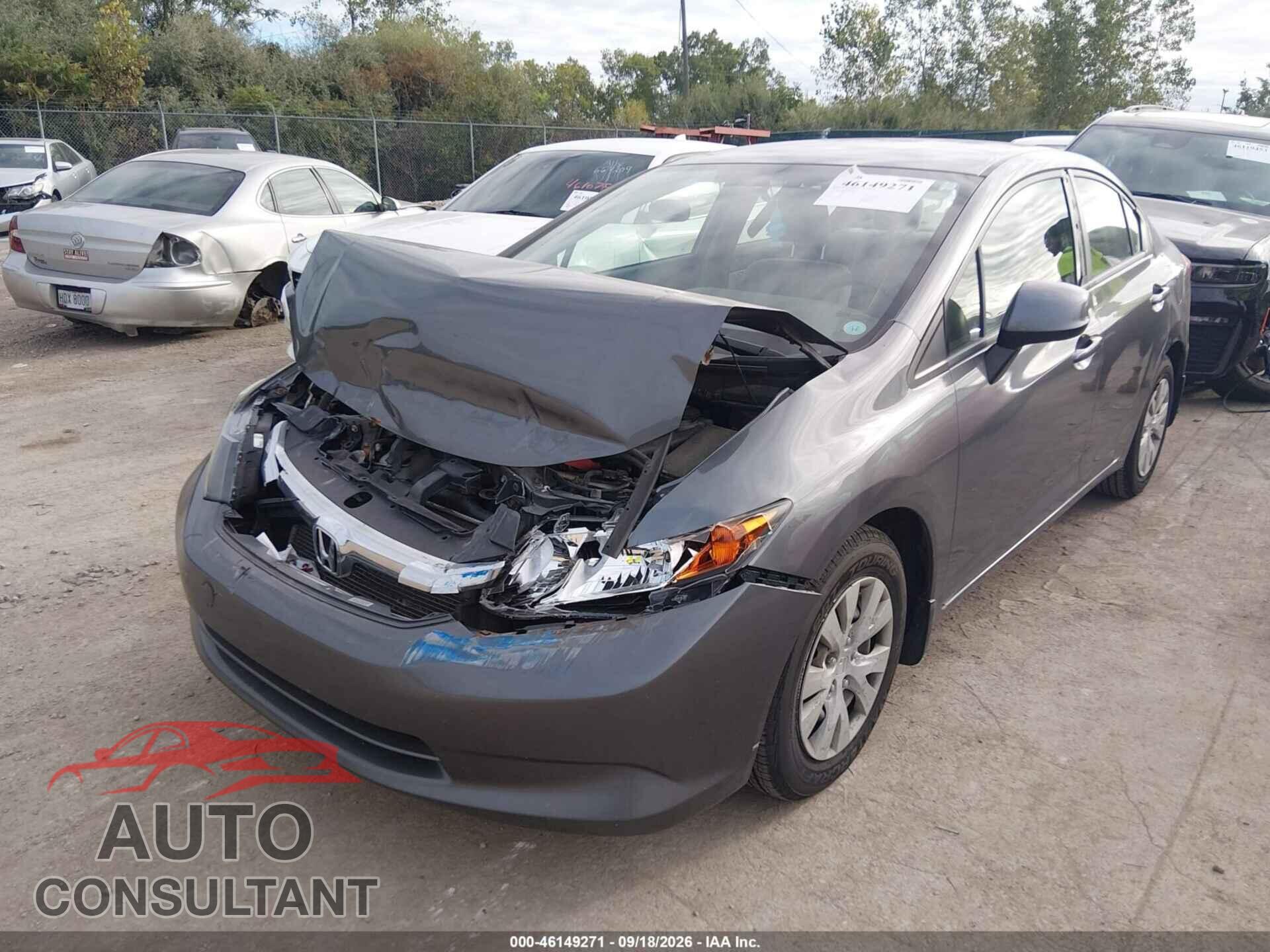 HONDA CIVIC 2012 - JHMFB2F55CS000800