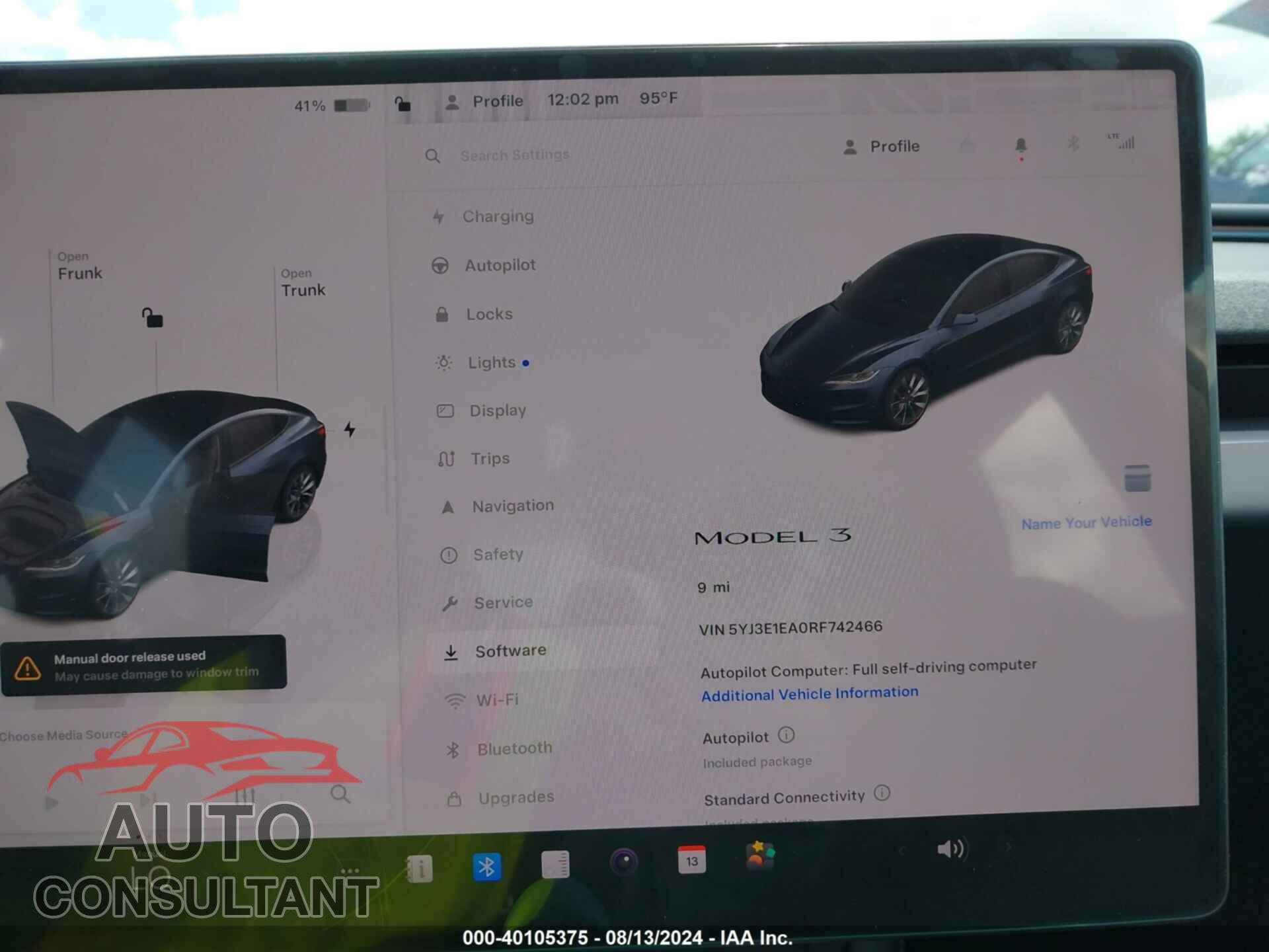 TESLA MODEL 3 2024 - 5YJ3E1EA0RF742466