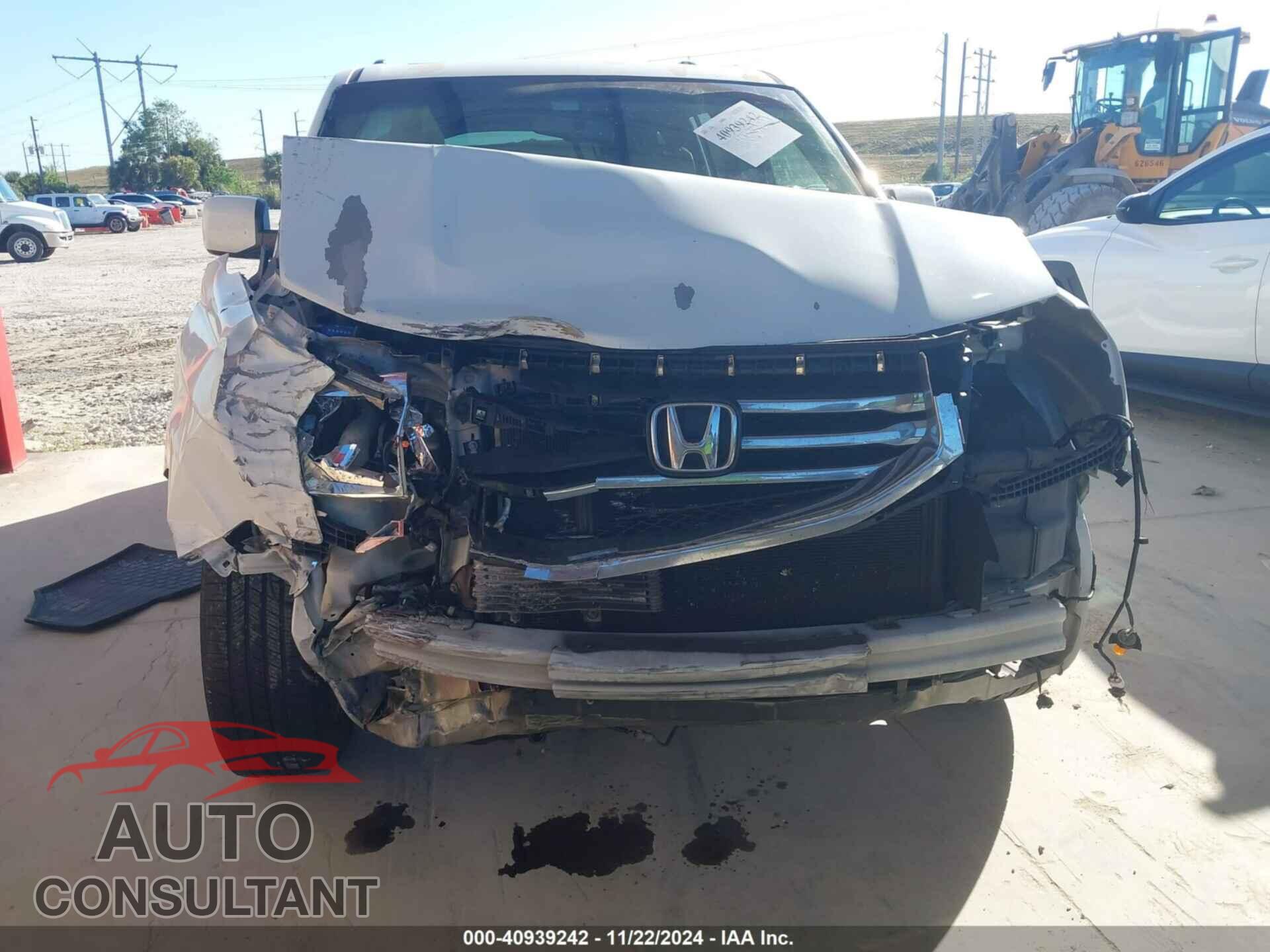 HONDA PILOT 2012 - 5FNYF4H73CB043215