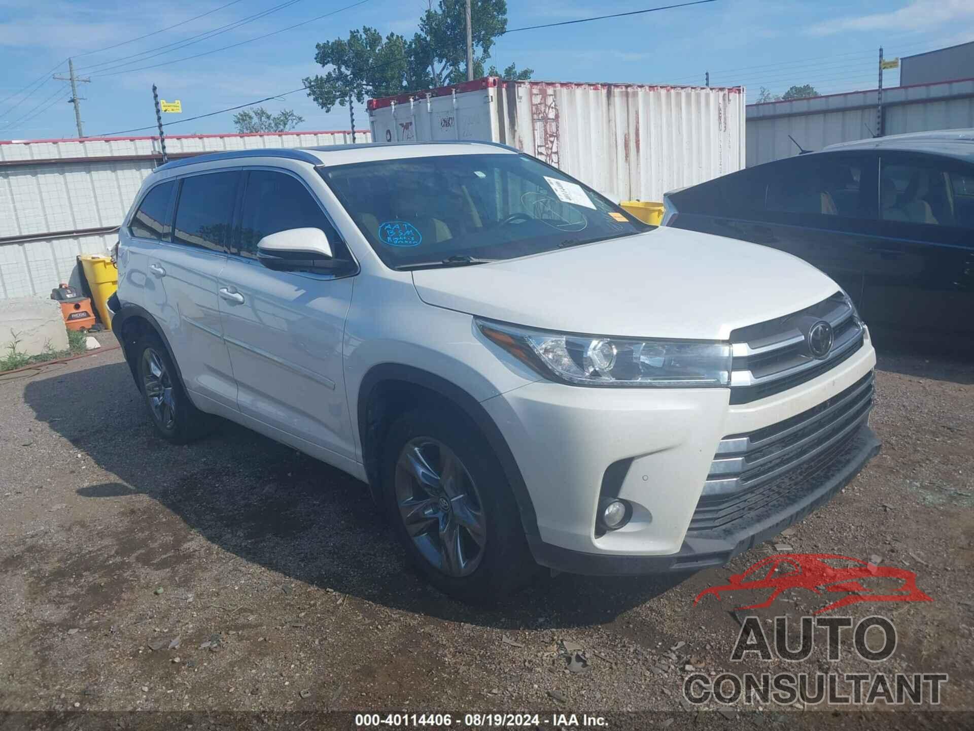 TOYOTA HIGHLANDER 2018 - 5TDYZRFH0JS244384