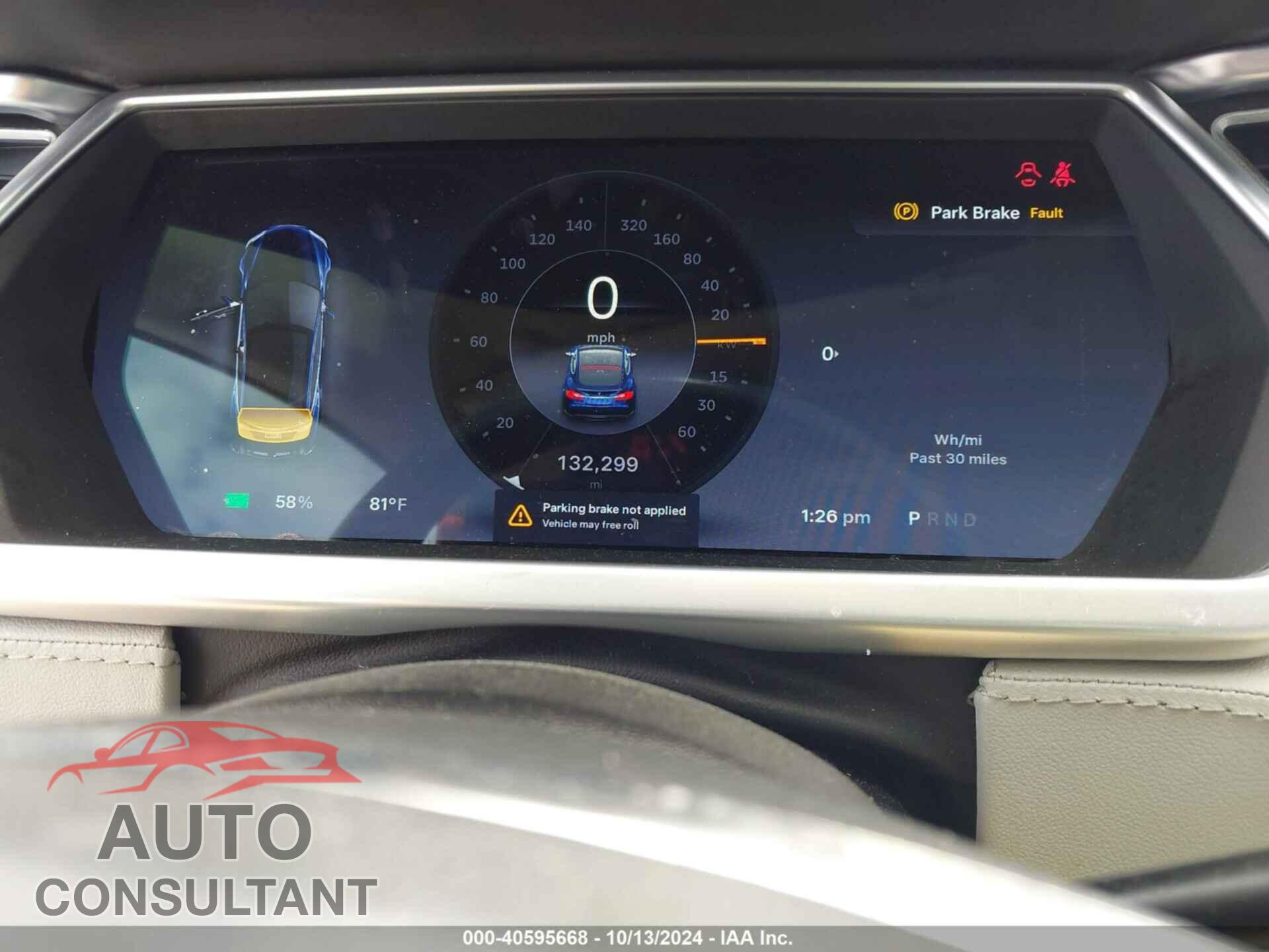 TESLA MODEL S 2013 - 5YJSA1DP9DFP10833