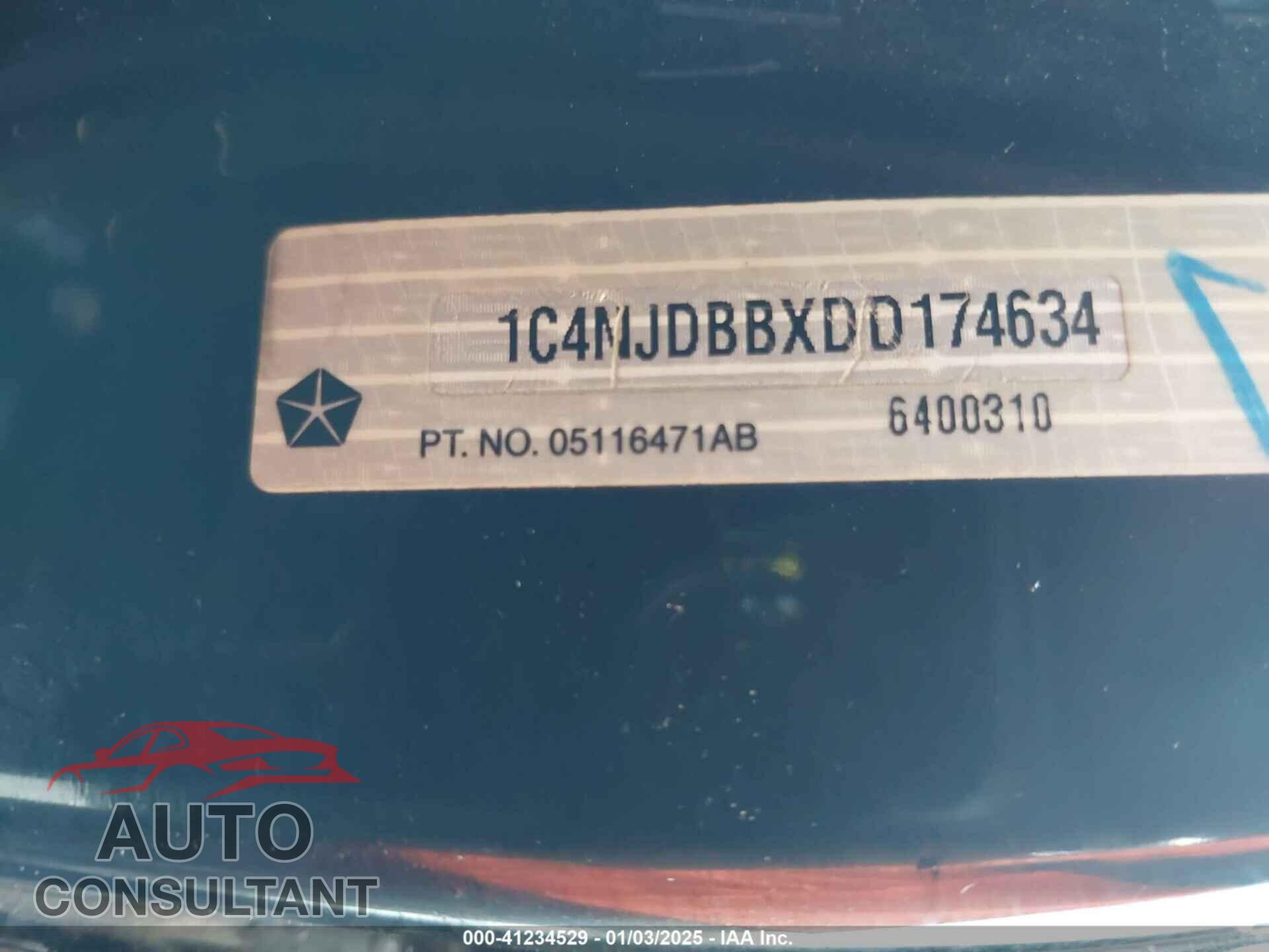 JEEP COMPASS 2013 - 1C4NJDBBXDD174634