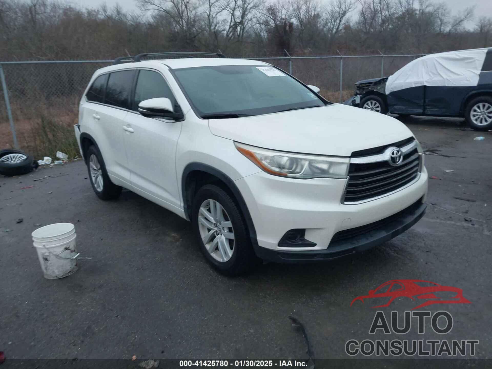 TOYOTA HIGHLANDER 2015 - 5TDZKRFH5FS092733