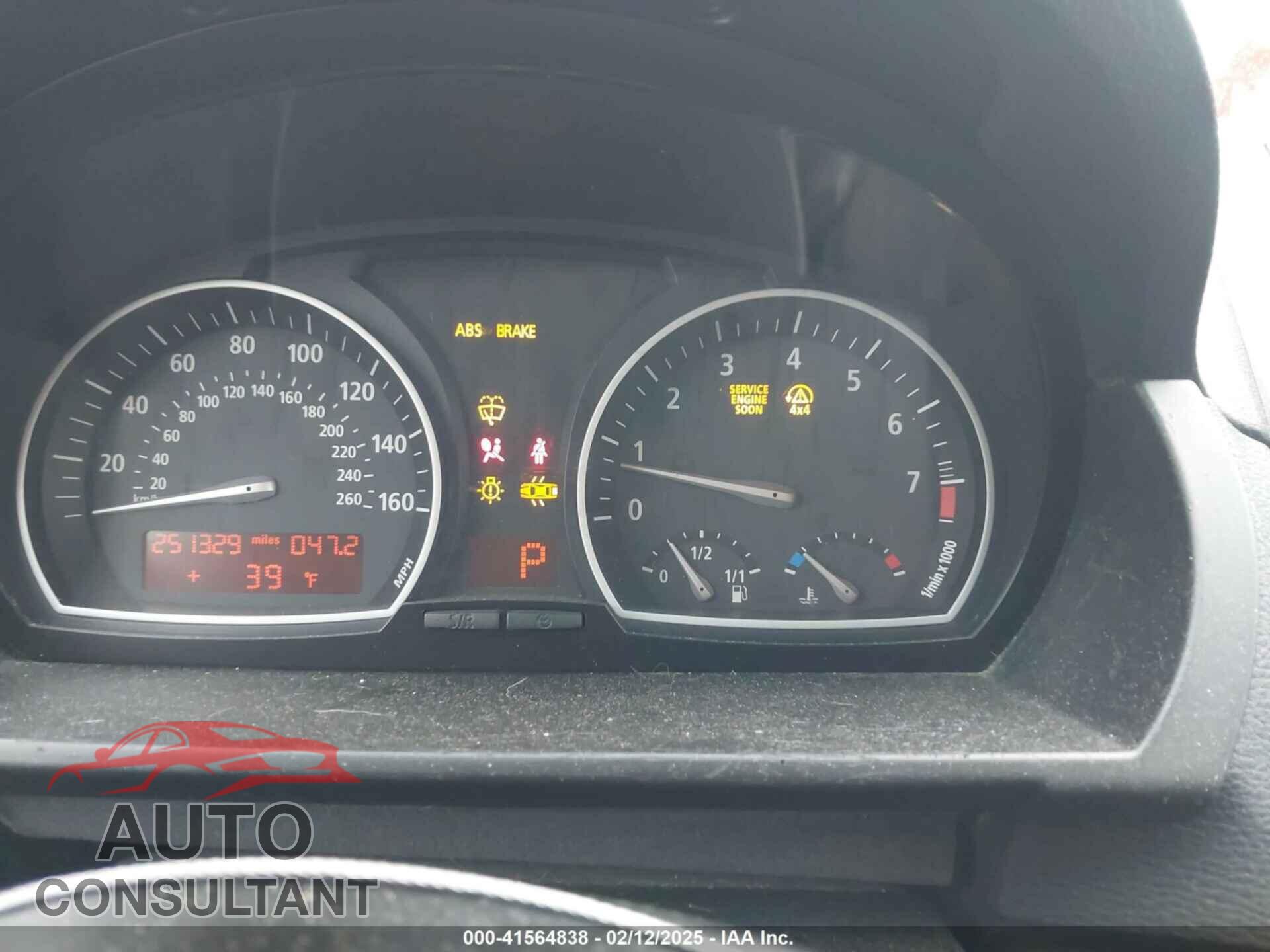 BMW X3 2010 - WBXPC9C43AWJ32017