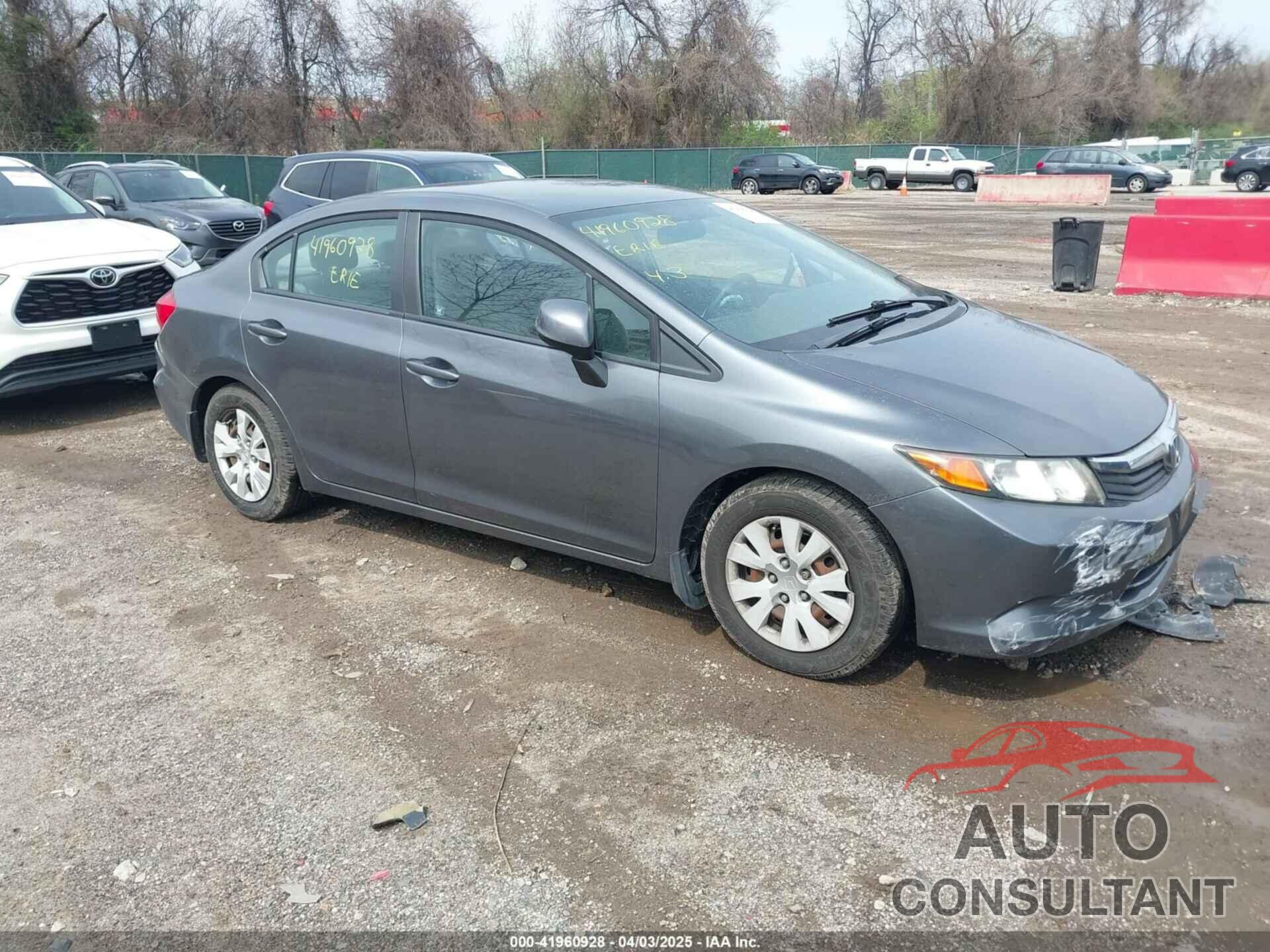 HONDA CIVIC 2012 - 19XFB2F52CE389822