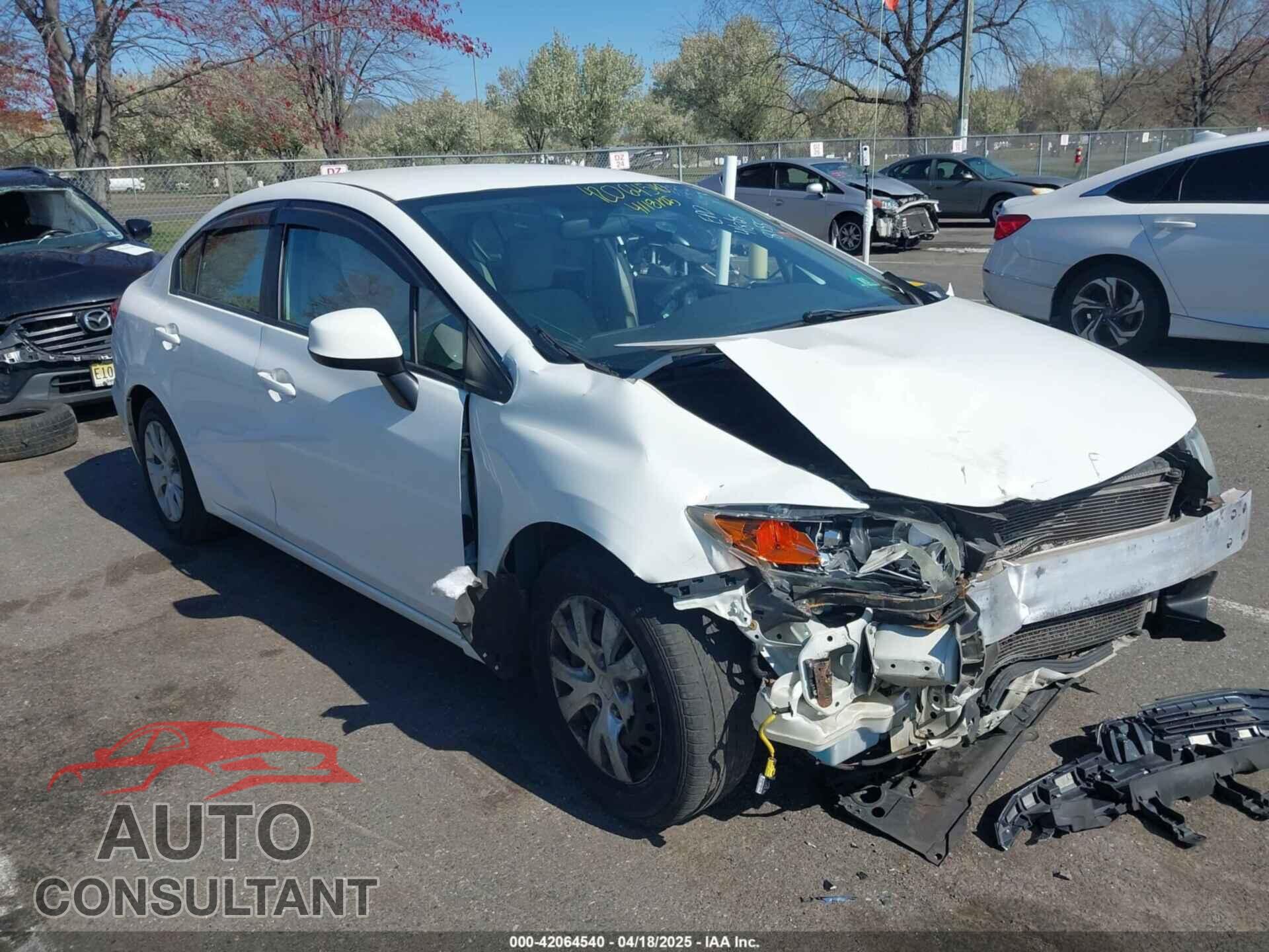 HONDA CIVIC 2012 - 19XFB2F54CE348155
