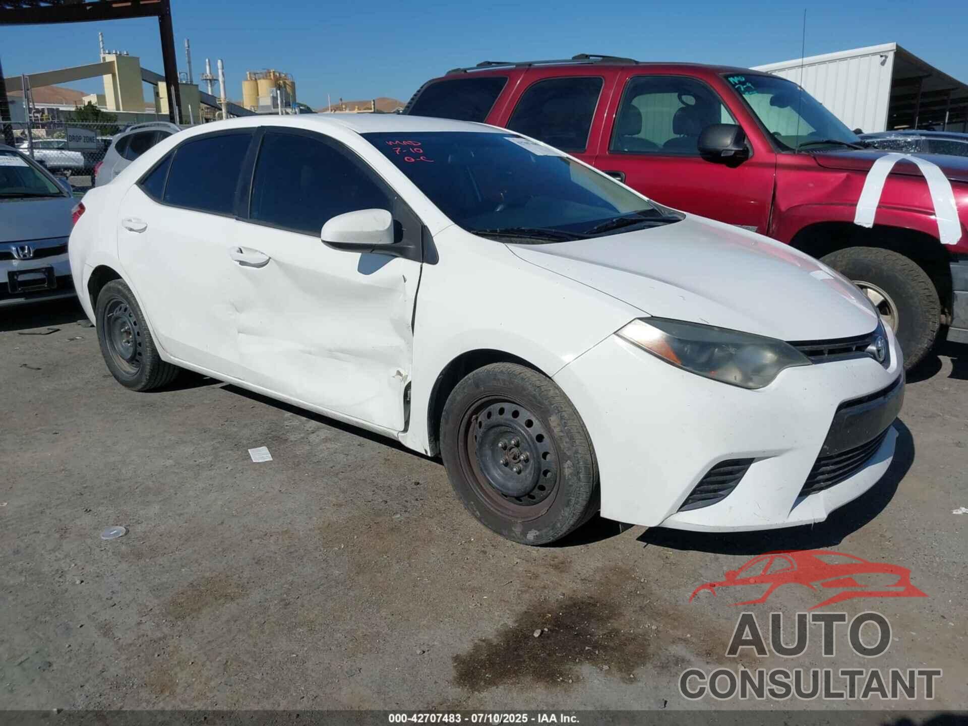 TOYOTA COROLLA 2015 - 2T1BURHE1FC444214