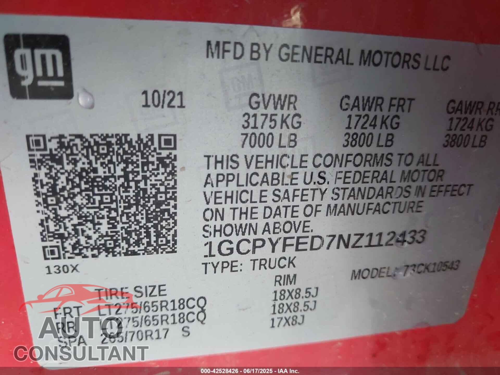CHEVROLET SILVERADO LTD 2022 - 1GCPYFED7NZ112433