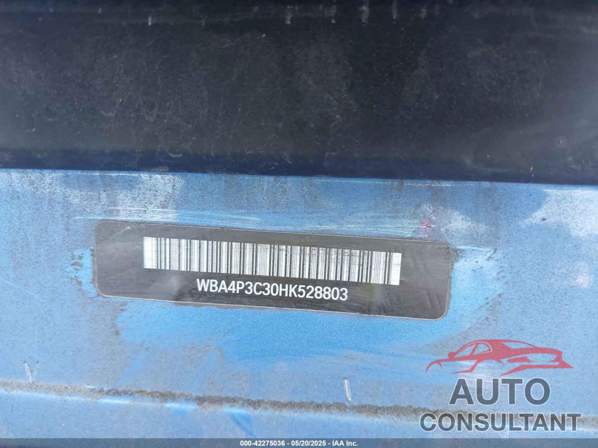 BMW 440I 2017 - WBA4P3C30HK528803