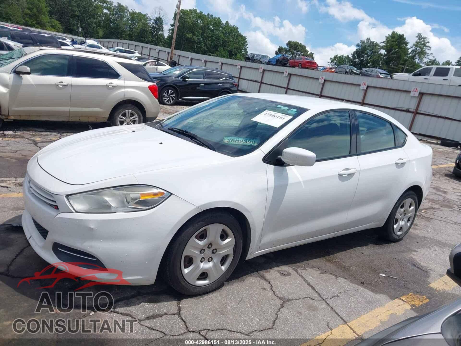 DODGE DART 2015 - 1C3CDFAA9FD405999