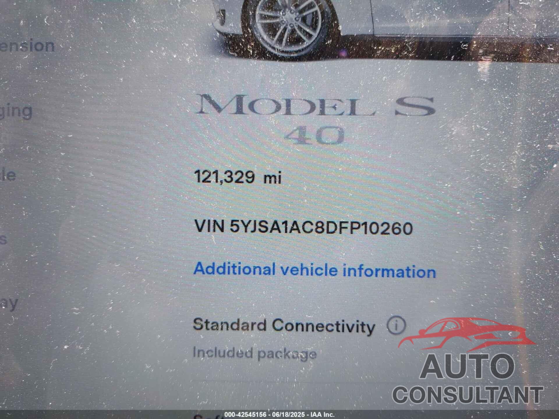 TESLA MODEL S 2013 - 5YJSA1AC8DFP10260
