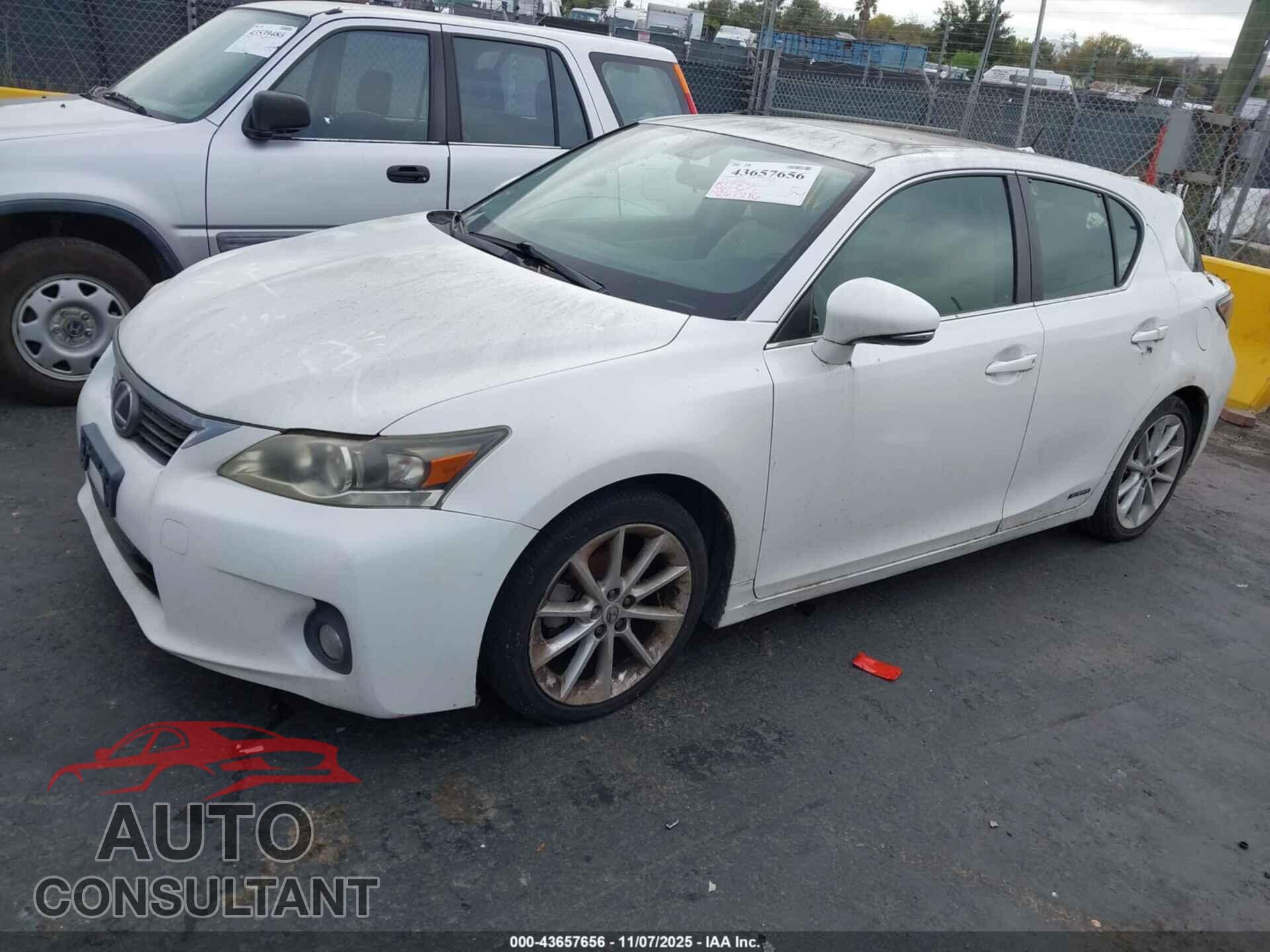 LEXUS CT 200H 2012 - JTHKD5BH8C2050827