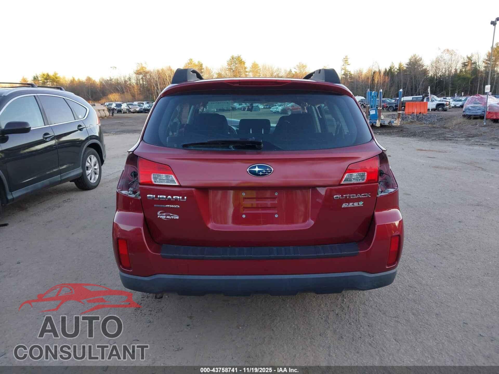 SUBARU OUTBACK 2014 - 4S4BRBAC7E3306729