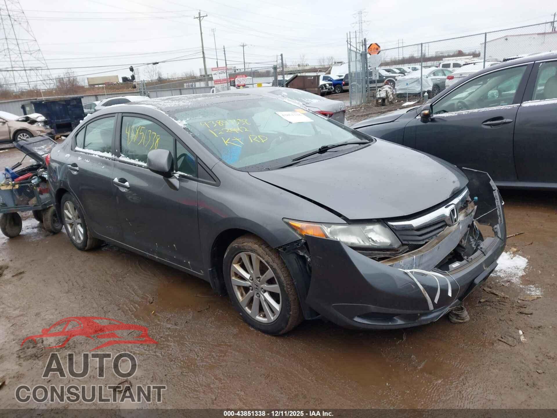 HONDA CIVIC 2012 - 19XFB2F81CE308528