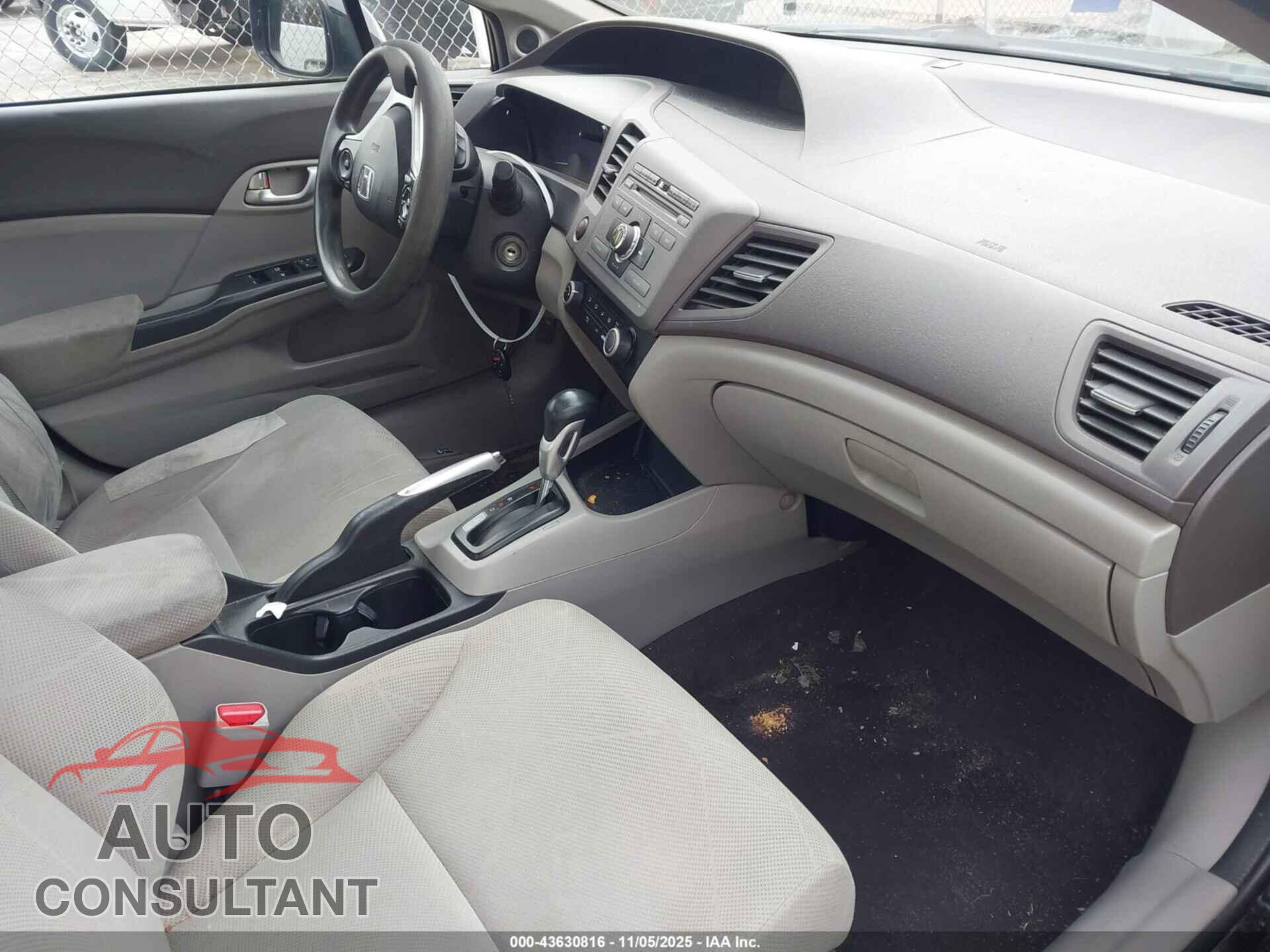 HONDA CIVIC 2012 - 2HGFB2F86CH570695
