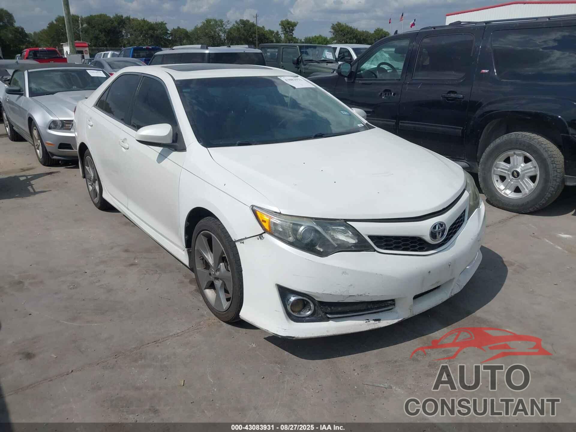 TOYOTA CAMRY 2012 - 4T1BF1FK8CU624451