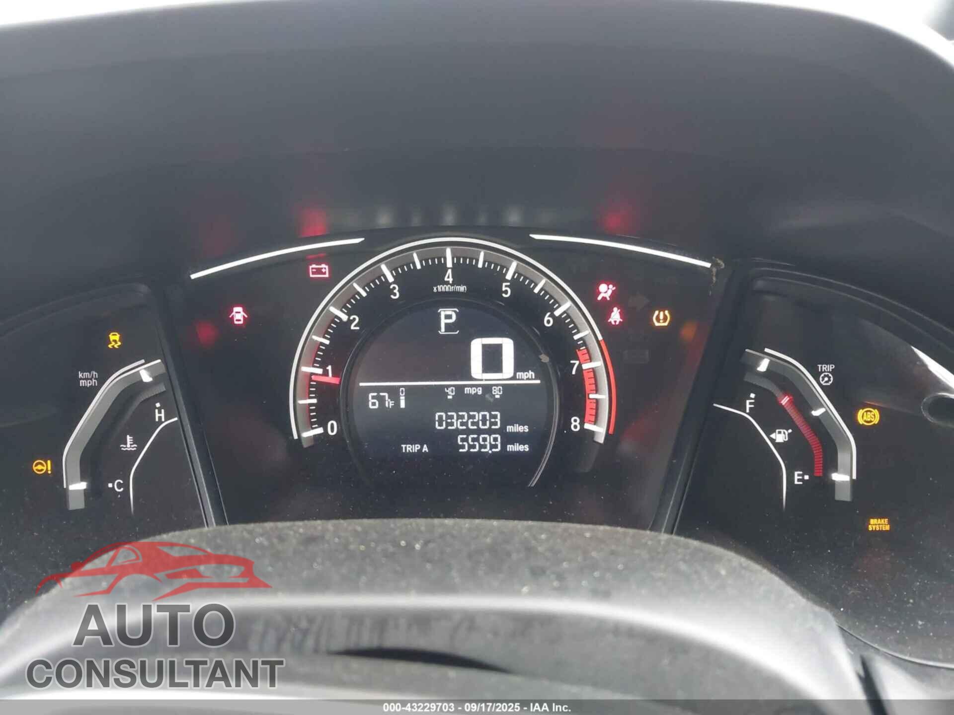 HONDA CIVIC 2017 - 2HGFC2F5XHH557698