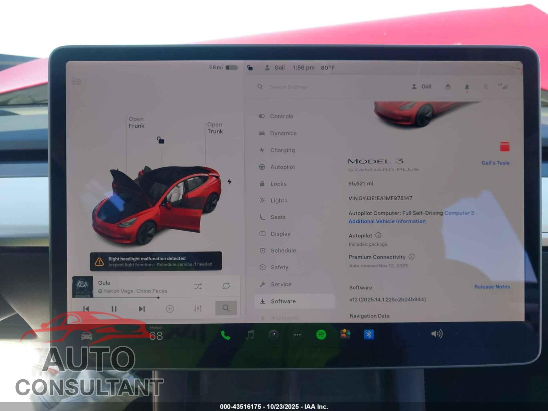 TESLA MODEL 3 2021 - 5YJ3E1EA1MF978147