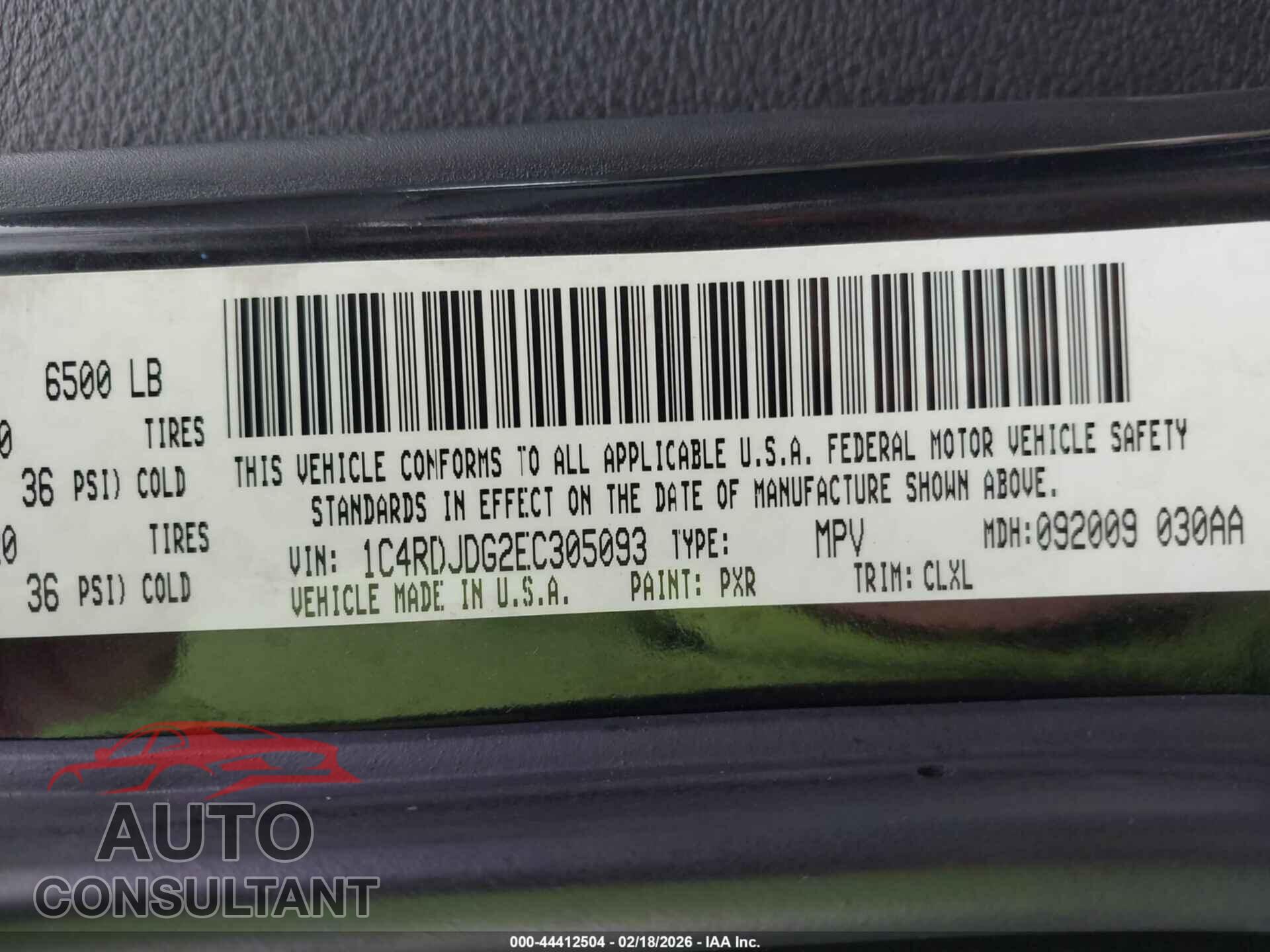 DODGE DURANGO 2014 - 1C4RDJDG2EC305093