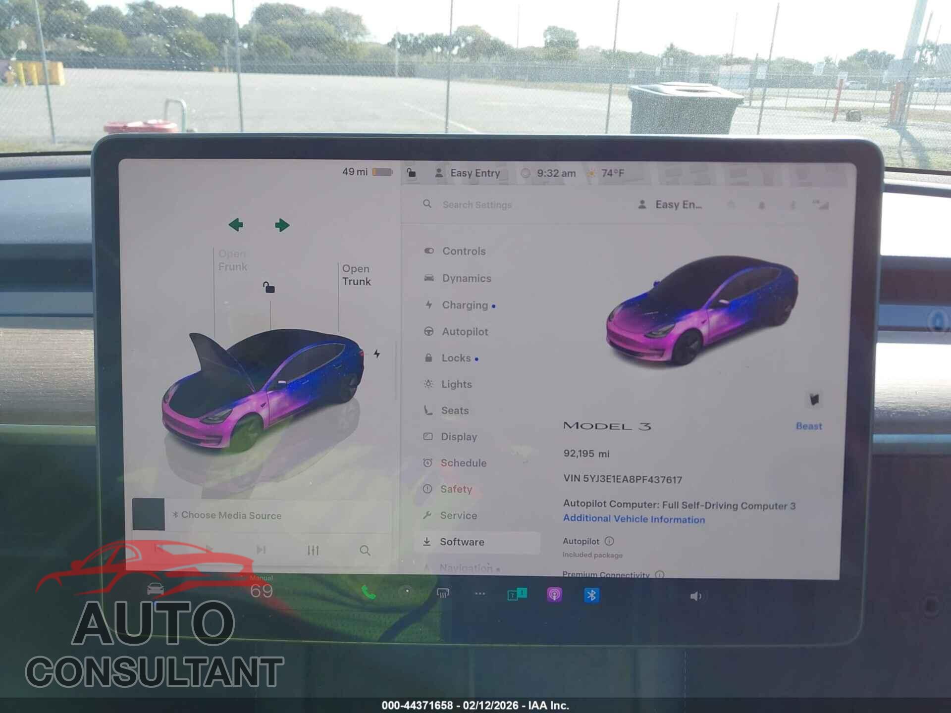 TESLA MODEL 3 2023 - 5YJ3E1EA8PF437617
