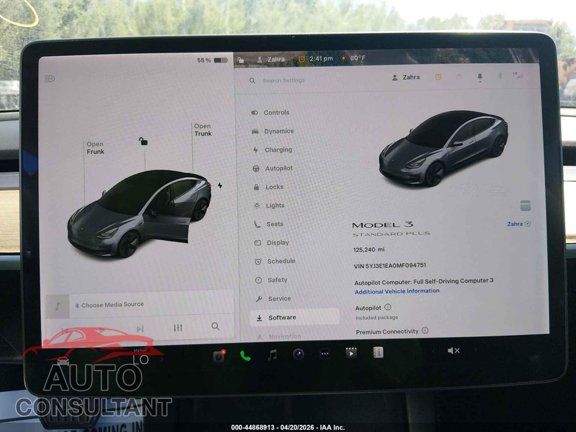 TESLA MODEL 3 2021 - 5YJ3E1EA0MF094751