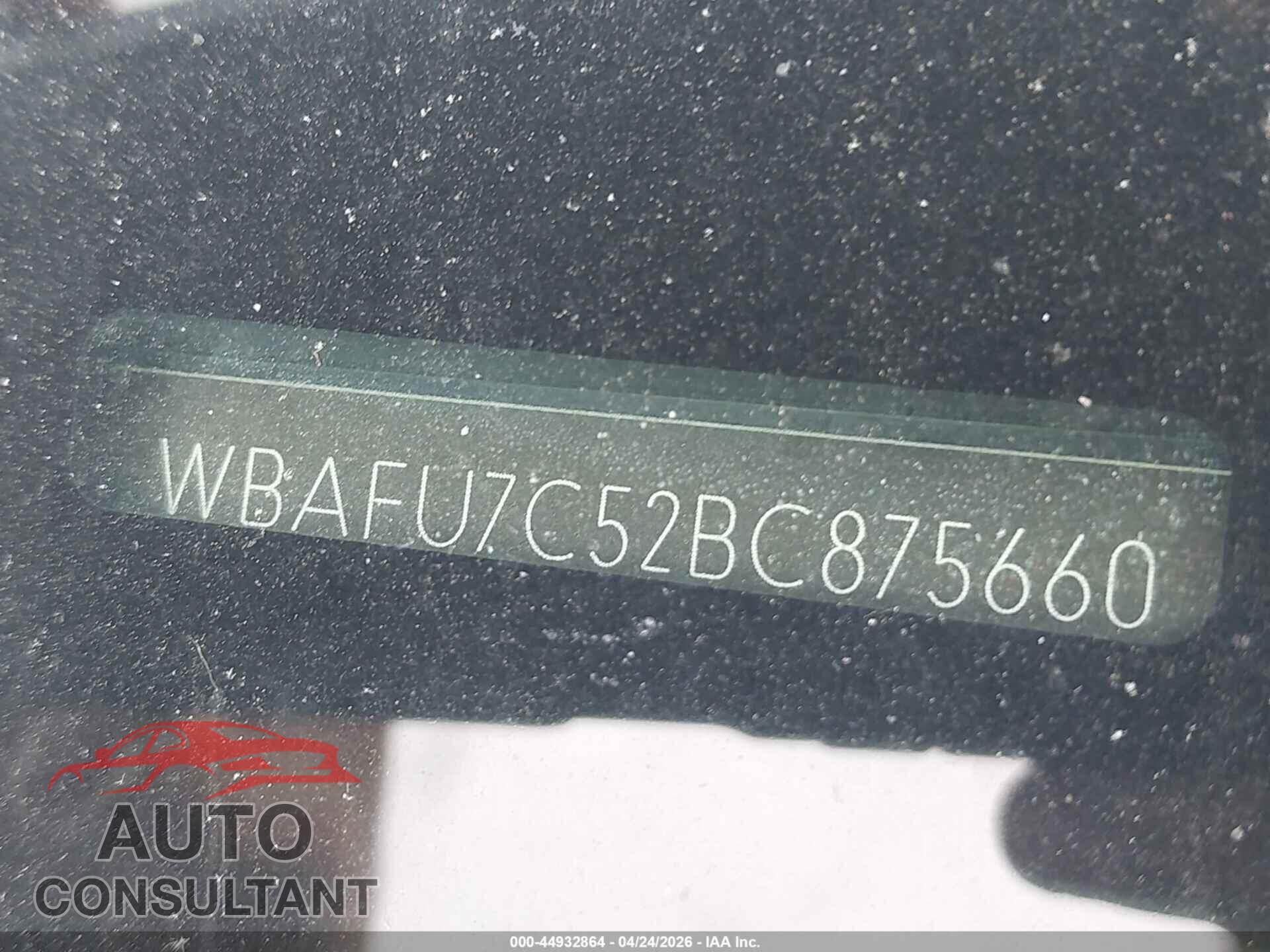 BMW 535I 2011 - WBAFU7C52BC875660