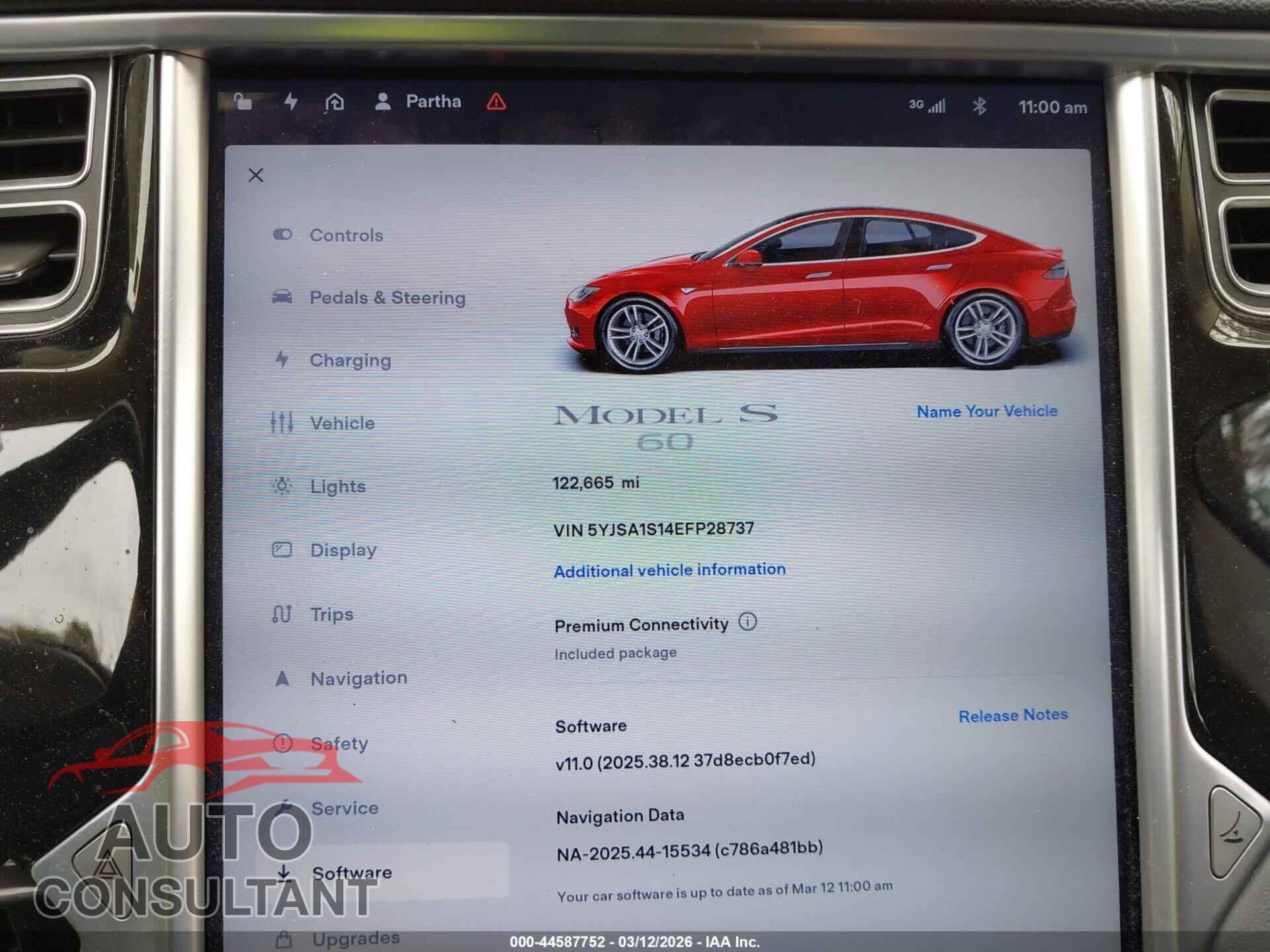 TESLA MODEL S 2014 - 5YJSA1S14EFP28737