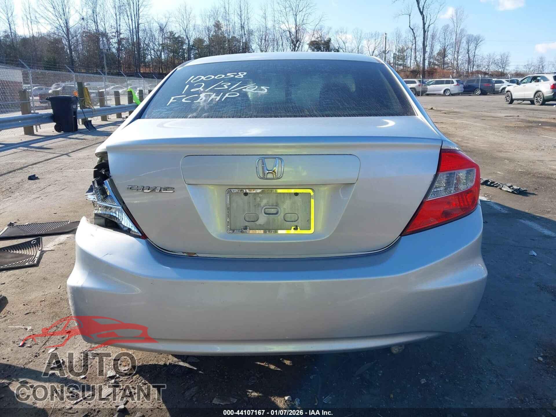 HONDA CIVIC 2012 - 19XFB2F82CE100058