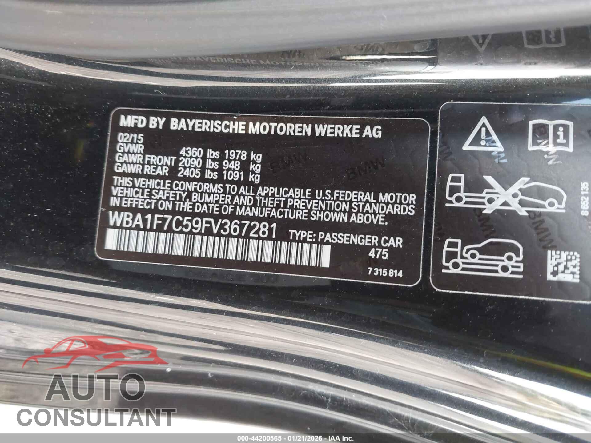 BMW 228I 2015 - WBA1F7C59FV367281