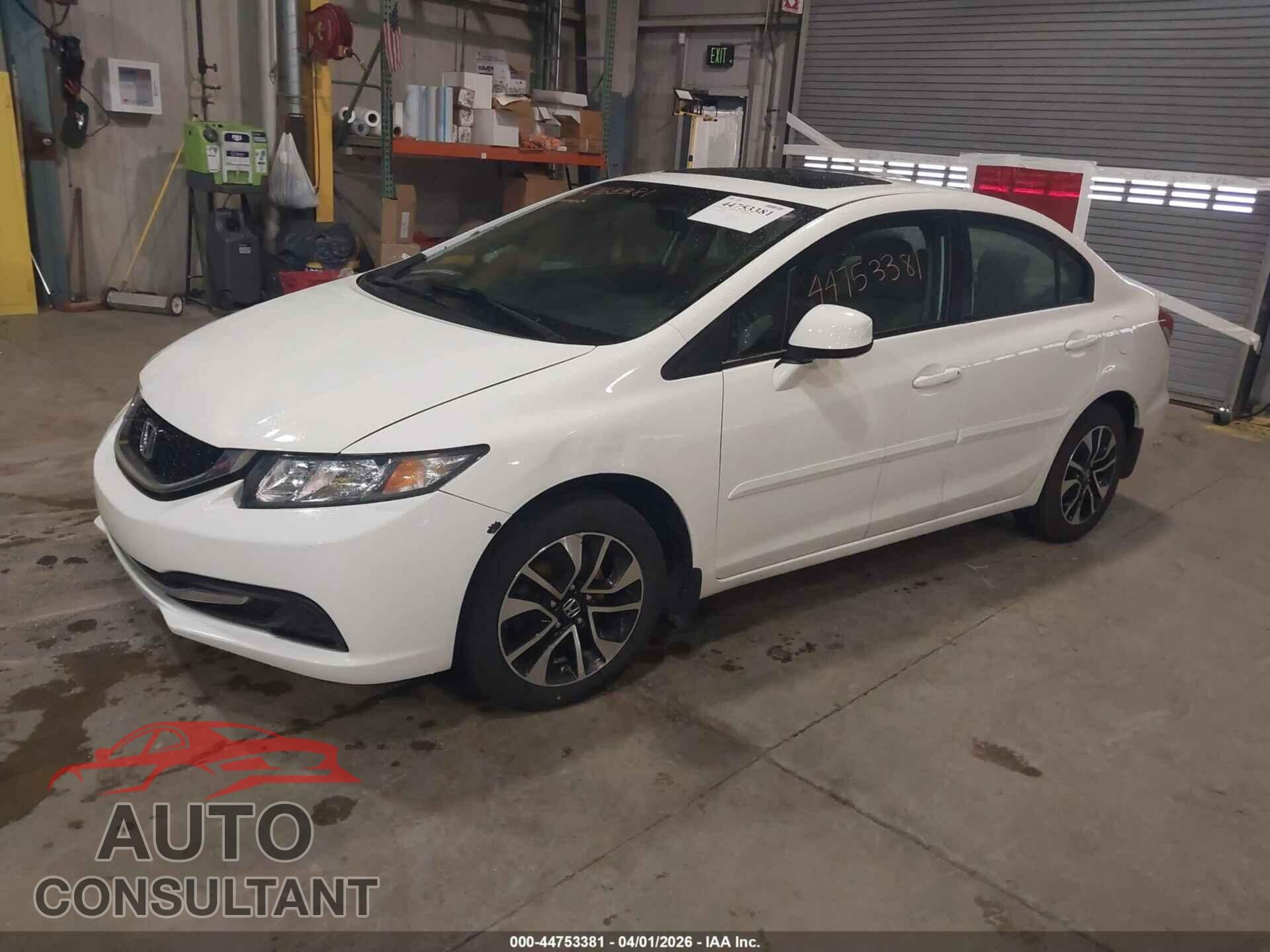 HONDA CIVIC 2013 - 19XFB2F89DE087262