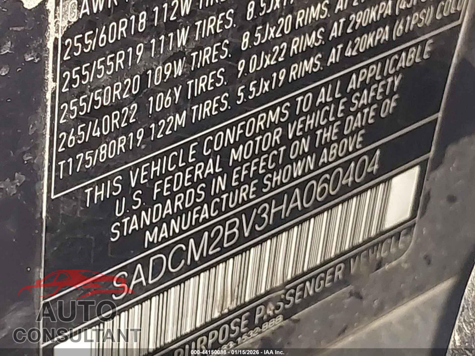 JAGUAR F-PACE 2017 - SADCM2BV3HA060404