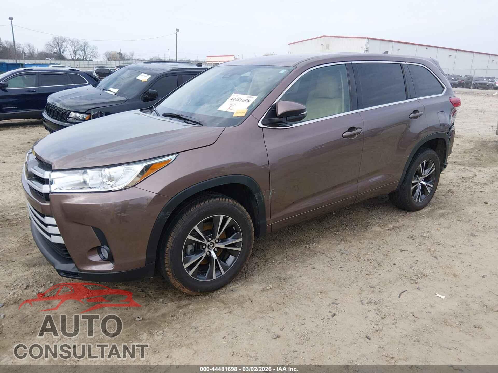 TOYOTA HIGHLANDER 2017 - 5TDZZRFH2HS208081