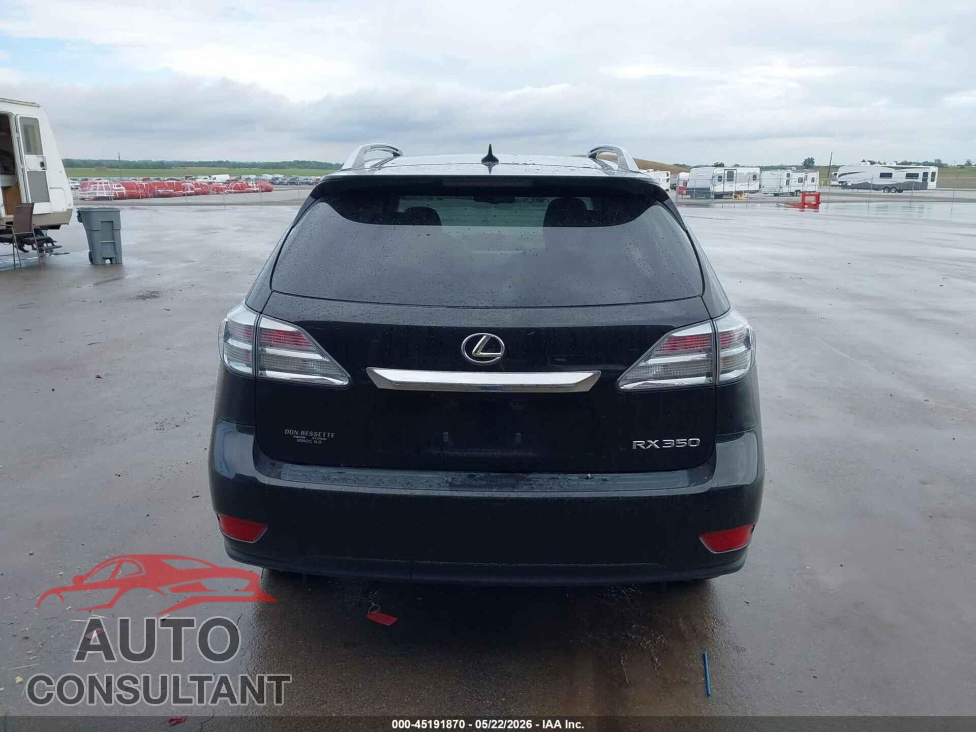 LEXUS RX 350 2012 - 2T2BK1BA9CC133926