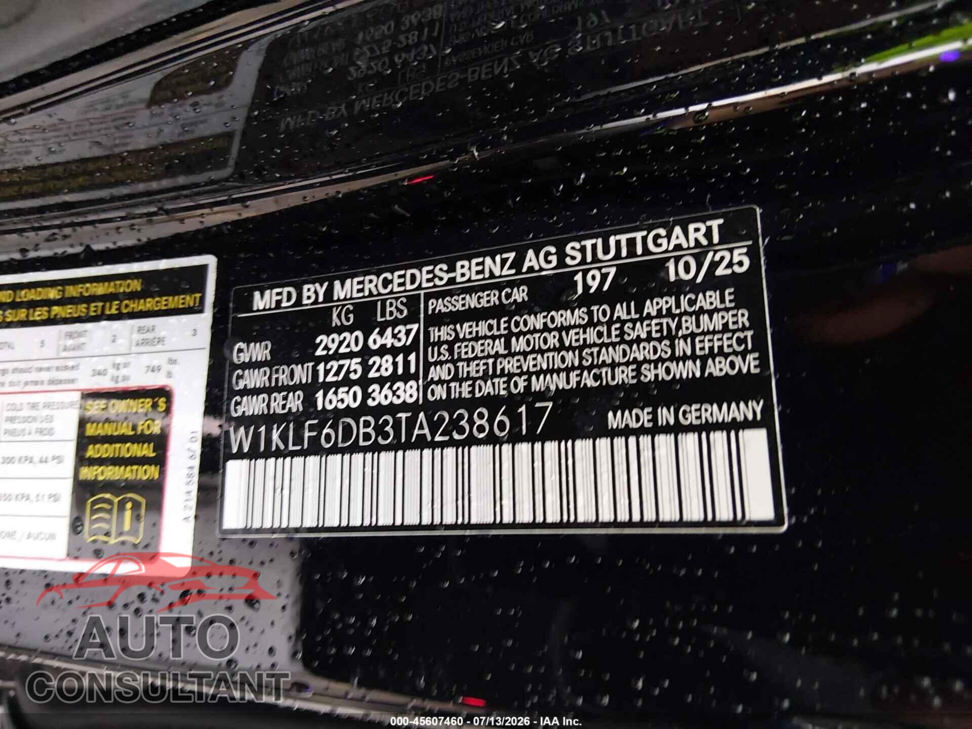 MERCEDES-BENZ AMG E 53 E 2026 - W1KLF6DB3TA238617
