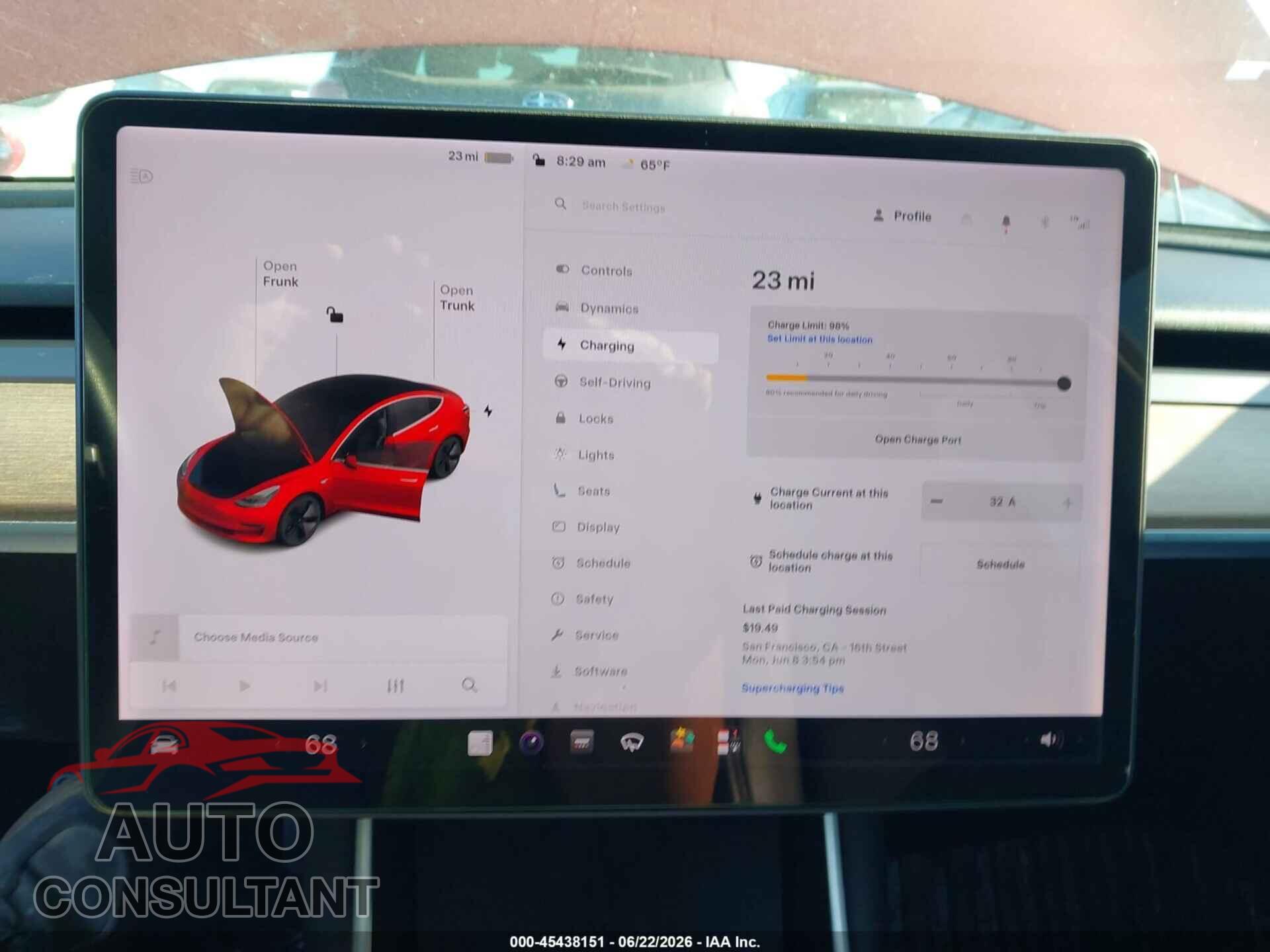 TESLA MODEL 3 2019 - 5YJ3E1EA9KF396536