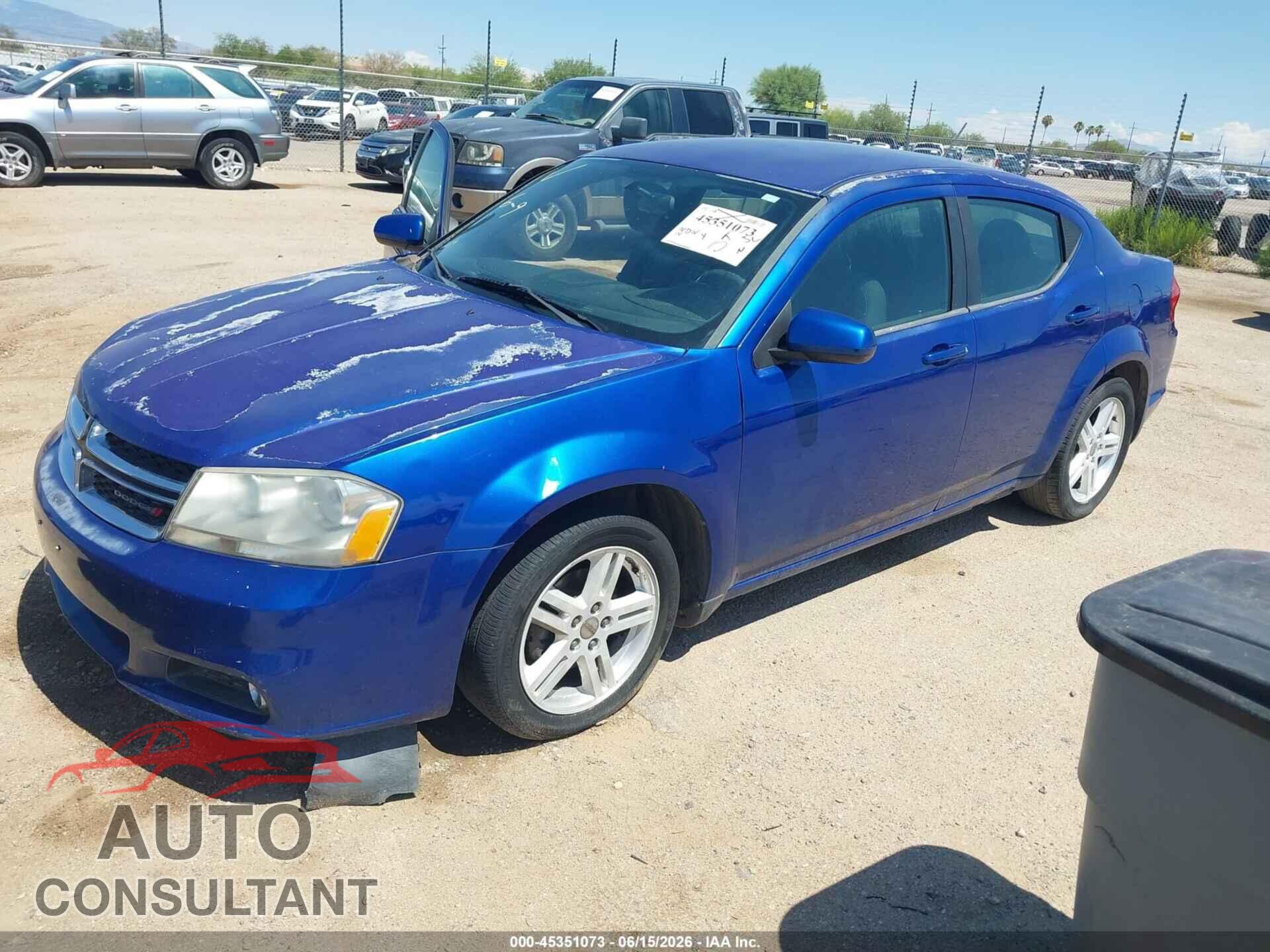 DODGE AVENGER 2013 - 1C3CDZCB0DN504113